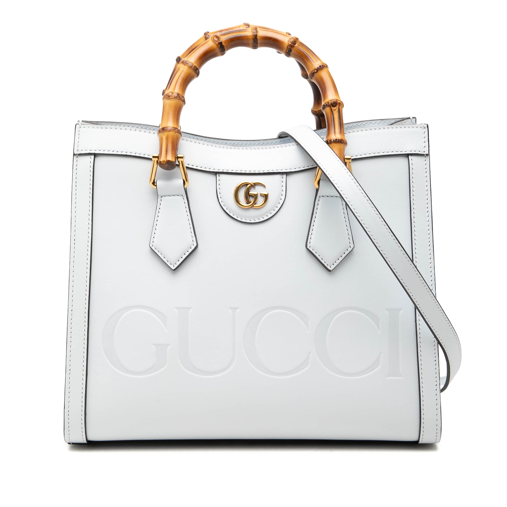 Gucci Medium Calfskin Bamboo Diana Satchel - image 1