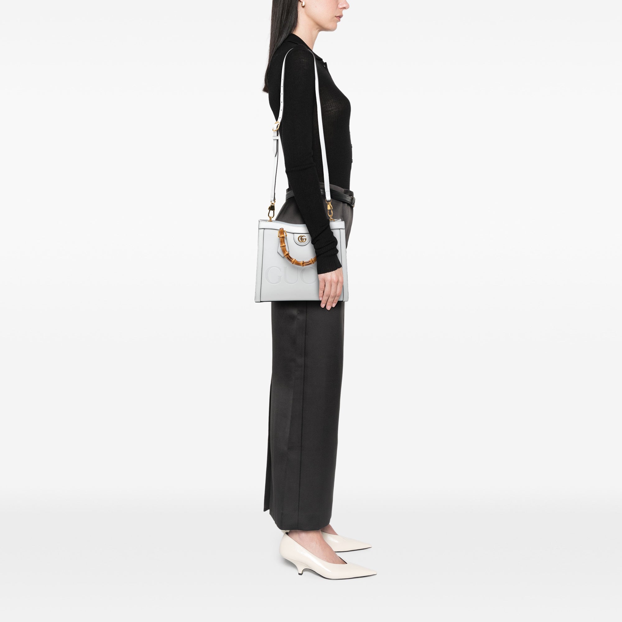 Gucci Medium Calfskin Bamboo Diana Satchel - image 6