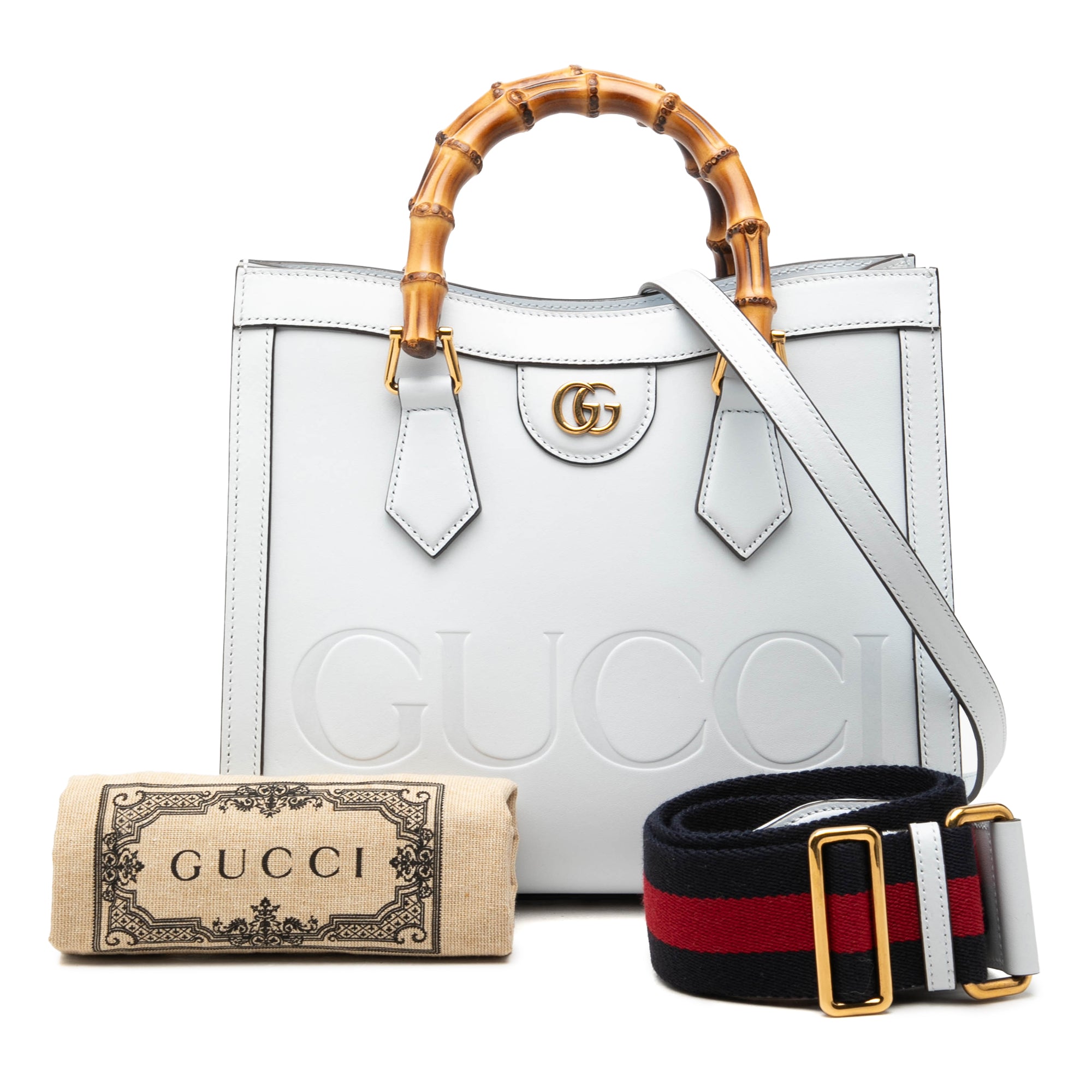 Gucci Medium Calfskin Bamboo Diana Satchel - image 7