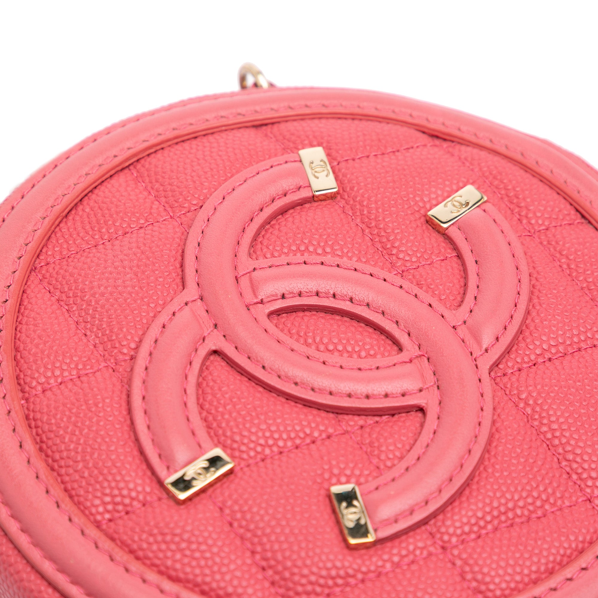 Chanel Caviar CC Filigree Round Crossbody - image 6