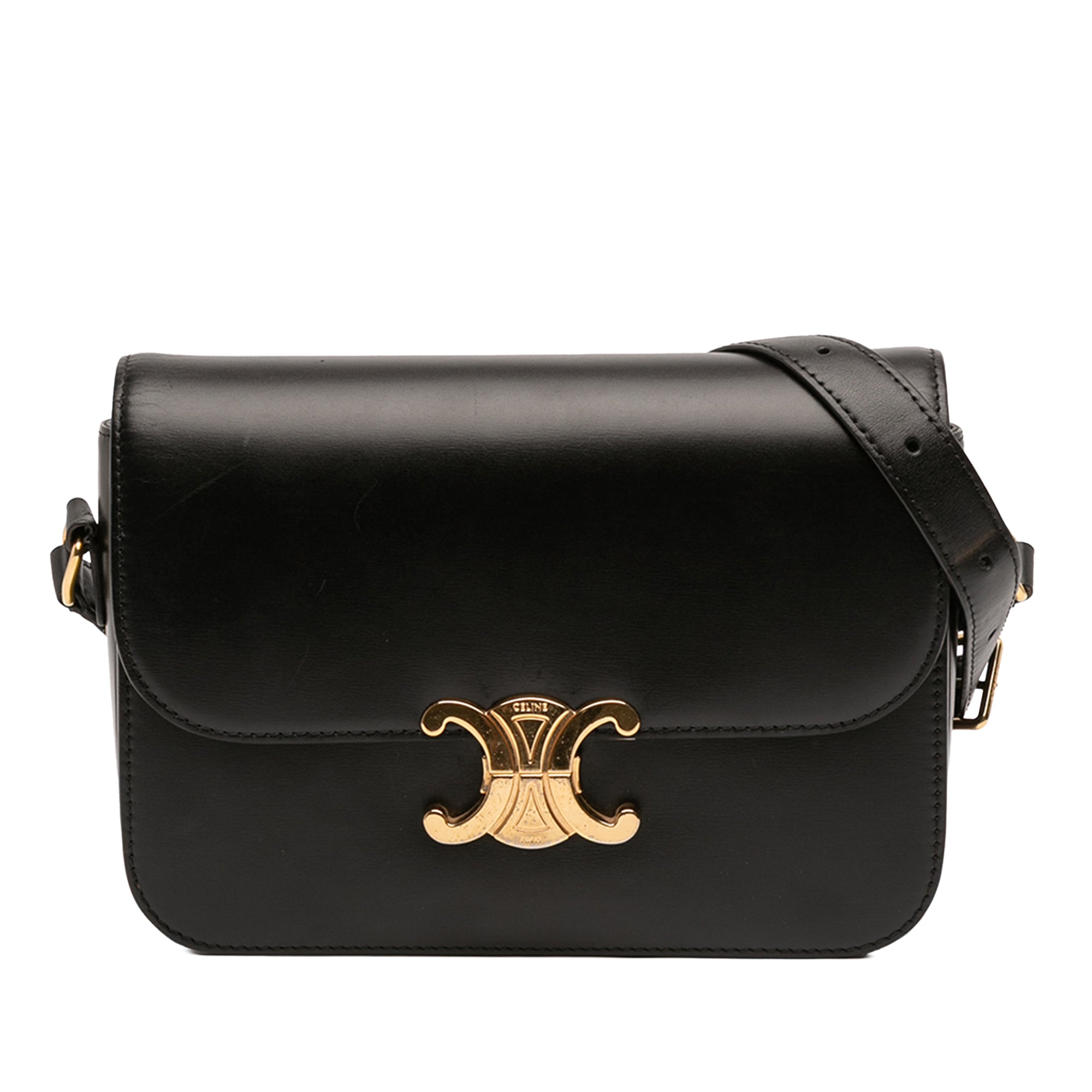 Celine Classique Shiny Calfskin Triomphe Crossbody - image 1