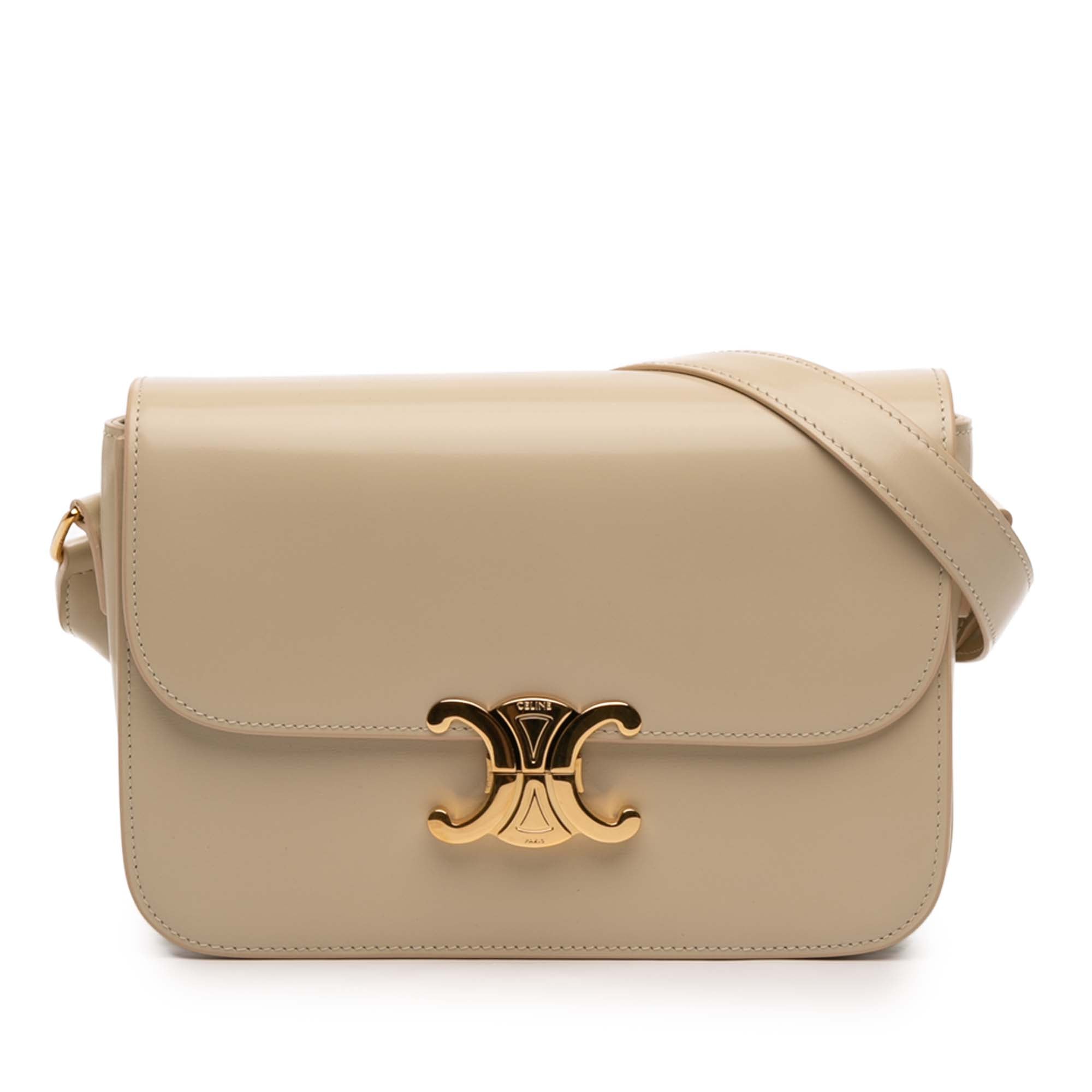 Celine Classique Shiny Calfskin Triomphe Crossbody - image 1