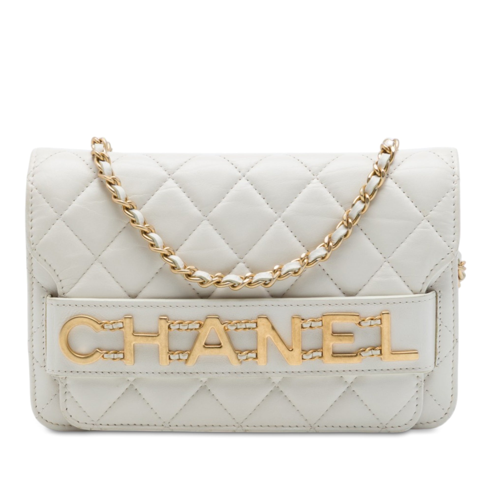 Chanel Quilted Calfskin Enchained Flap Wallet on Chain - image 1