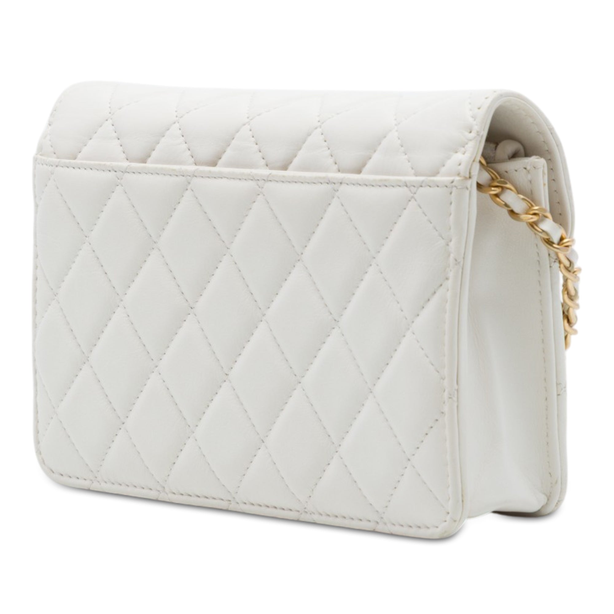 Chanel Quilted Calfskin Enchained Flap Wallet on Chain - image 2
