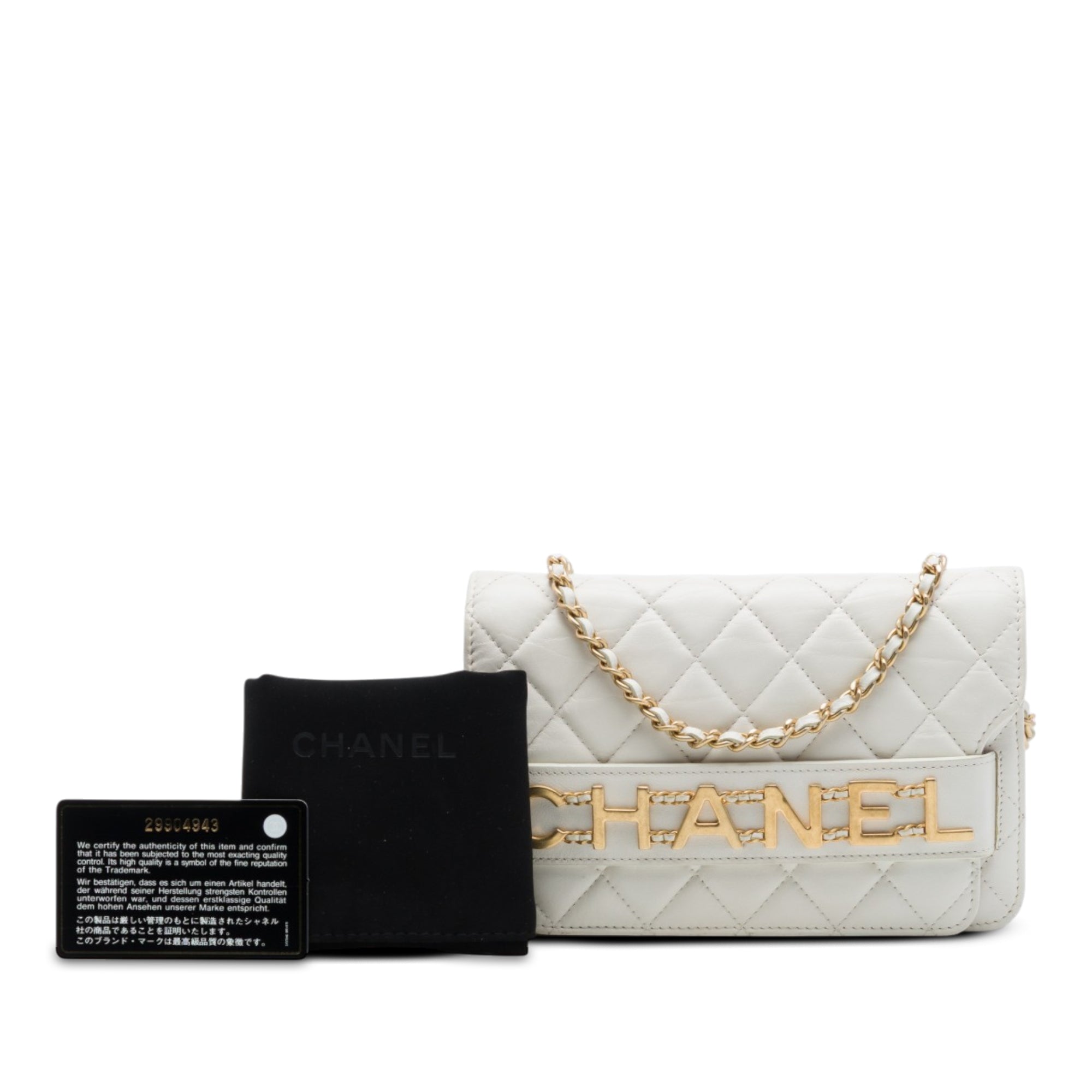 Chanel Quilted Calfskin Enchained Flap Wallet on Chain - image 7