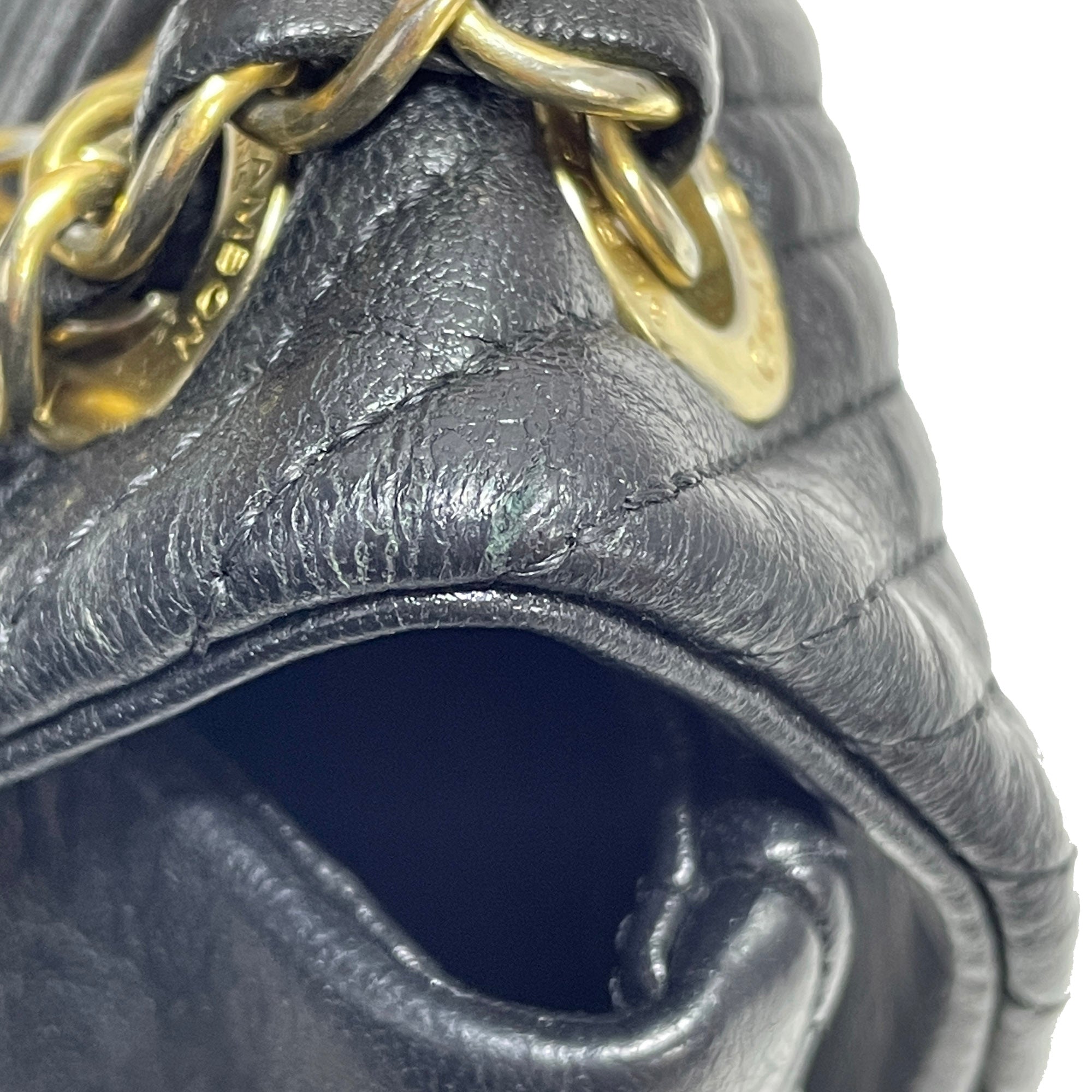 Chanel Small Chevron Wrinkled Calfskin Medallion Charm Surpique Flap - image 11