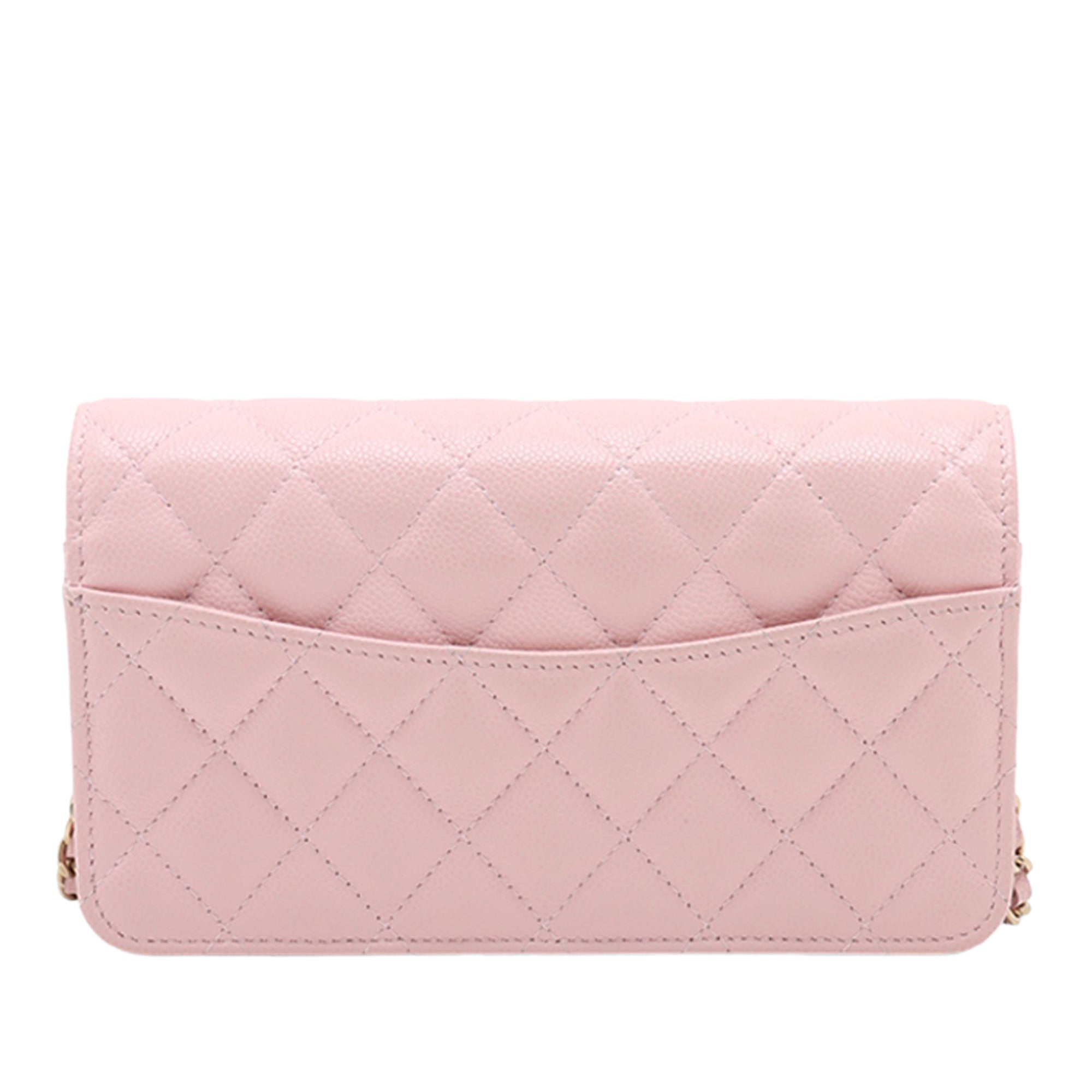 Chanel CC Quilted Caviar Flap Phone Holder Wallet on Chain - image 2
