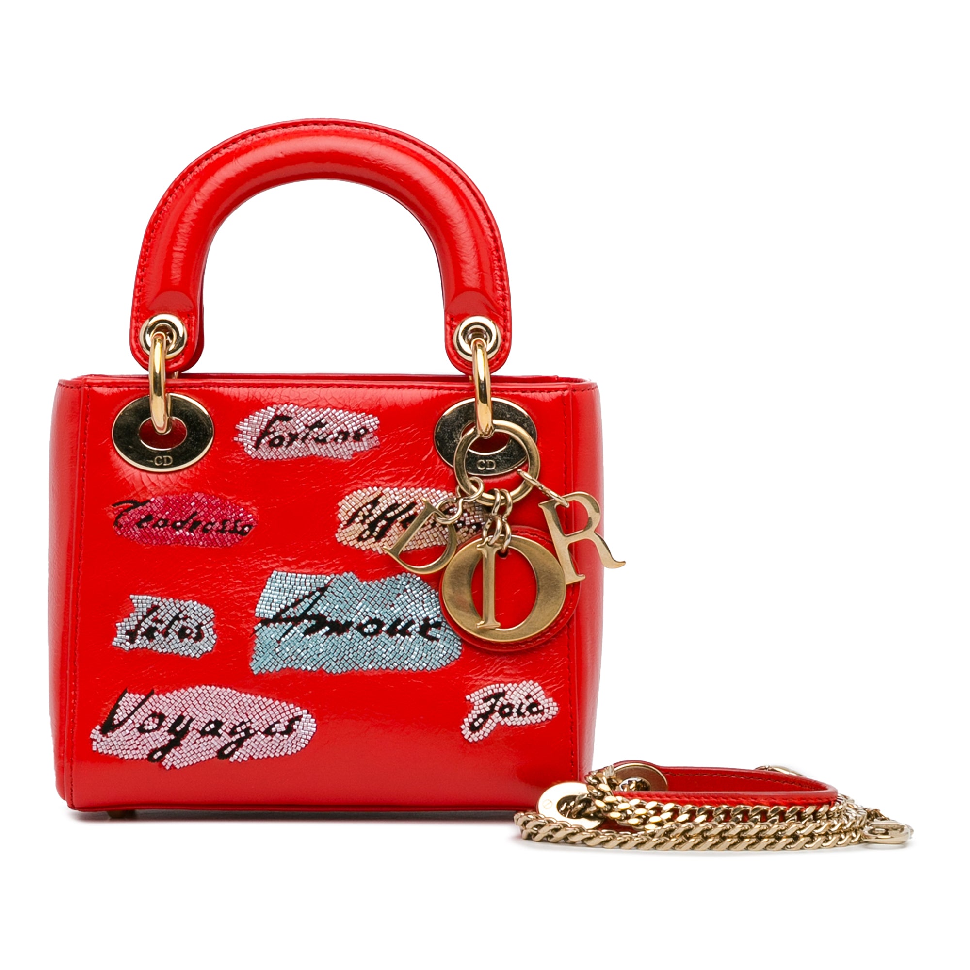 Dior Mini Calfskin Sequin Embellished Lady Dior - image 10