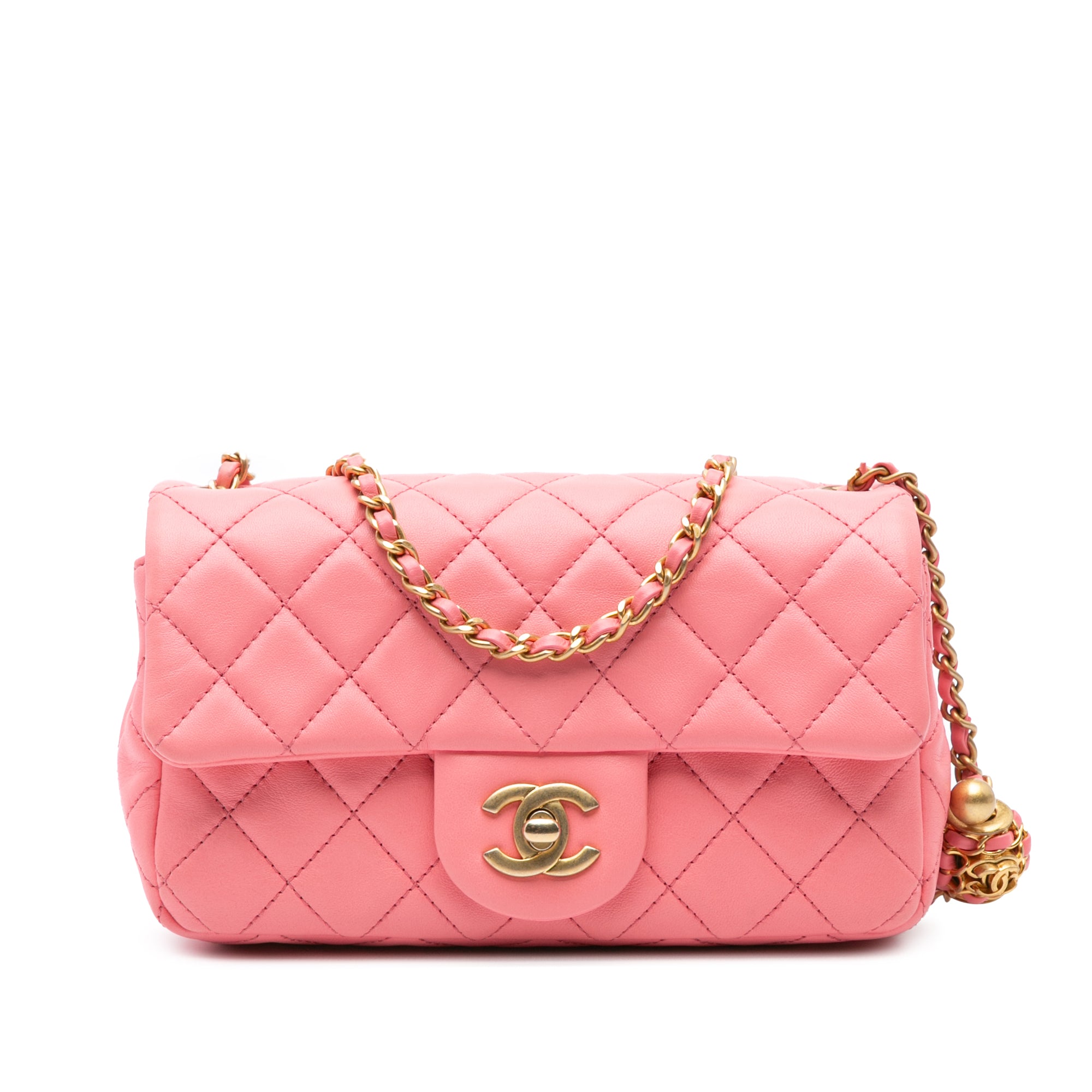 Chanel Mini Rectangular Classic Lambskin Pearl Crush Single Flap - image 1