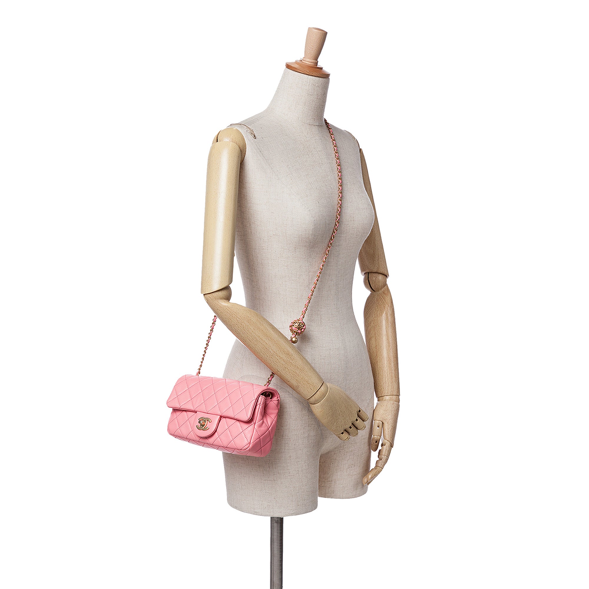 Chanel Mini Rectangular Classic Lambskin Pearl Crush Single Flap - image 10