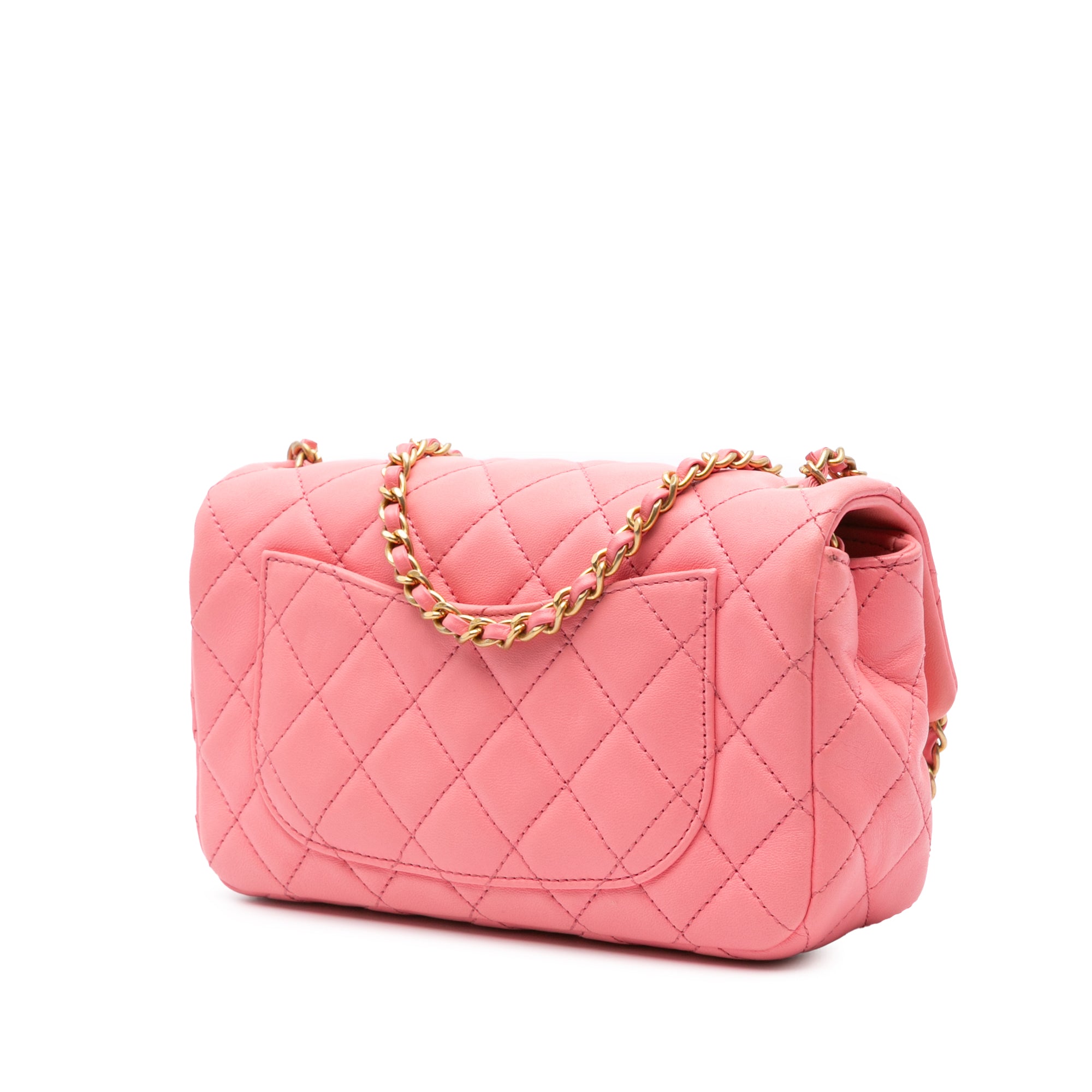 Chanel Mini Rectangular Classic Lambskin Pearl Crush Single Flap - image 2