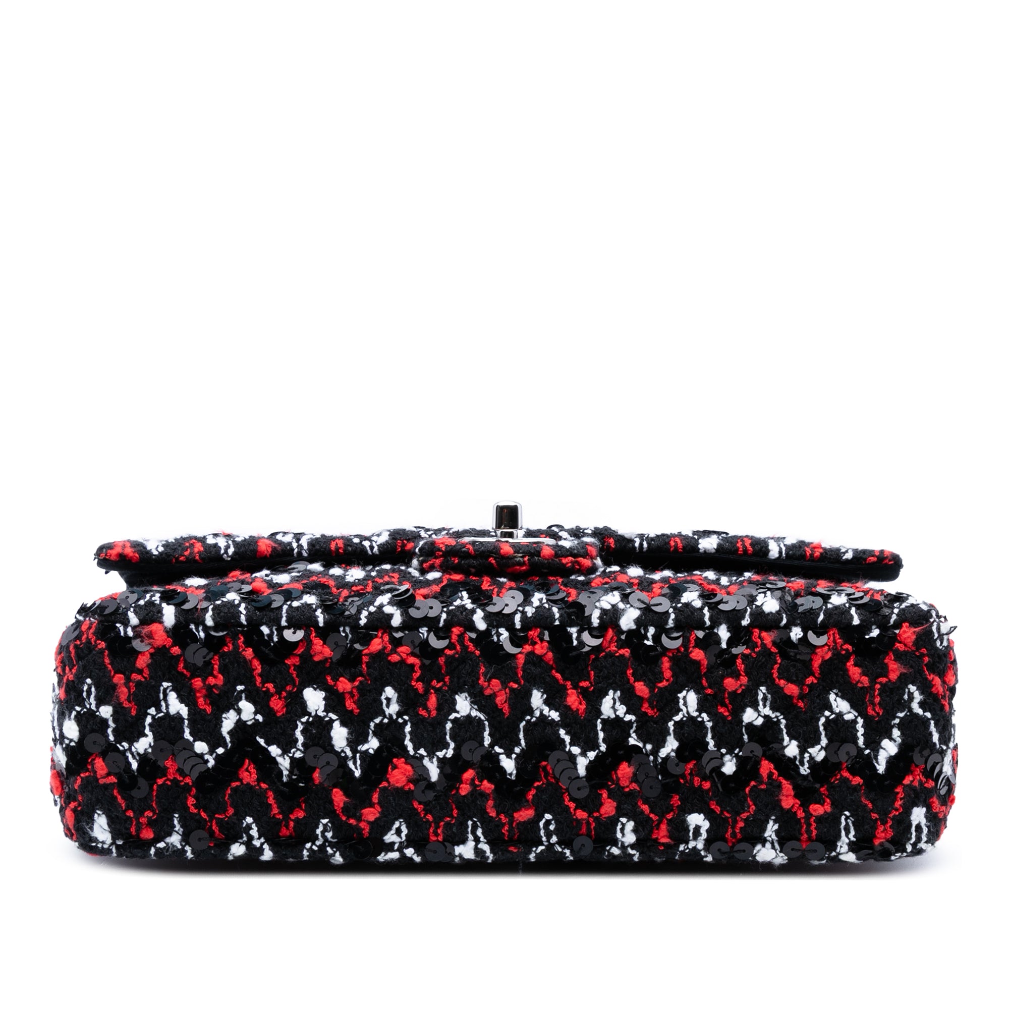 Chanel Medium Classic Tweed Sequins Double Flap - image 3
