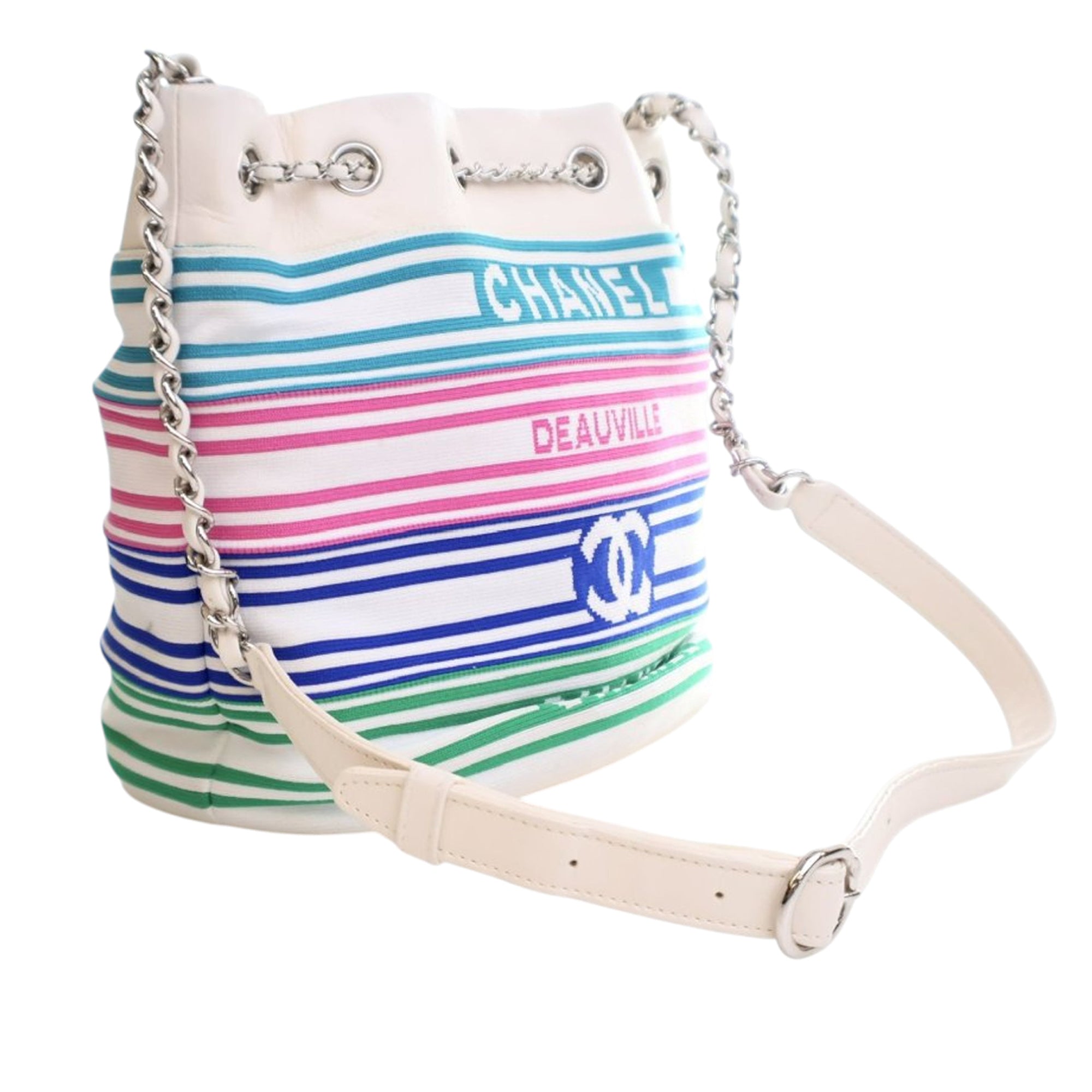Chanel Mixed Fibers and Aged Calfskin Venise Biarritz Bucket Bag - image 10