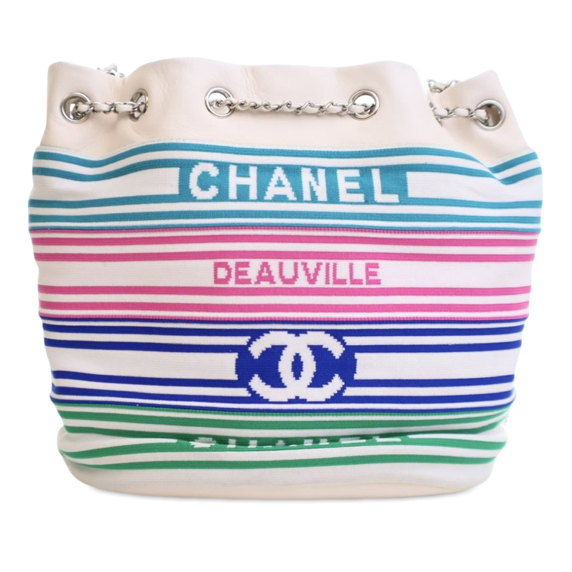Chanel Mixed Fibers and Aged Calfskin Venise Biarritz Bucket Bag - image 3