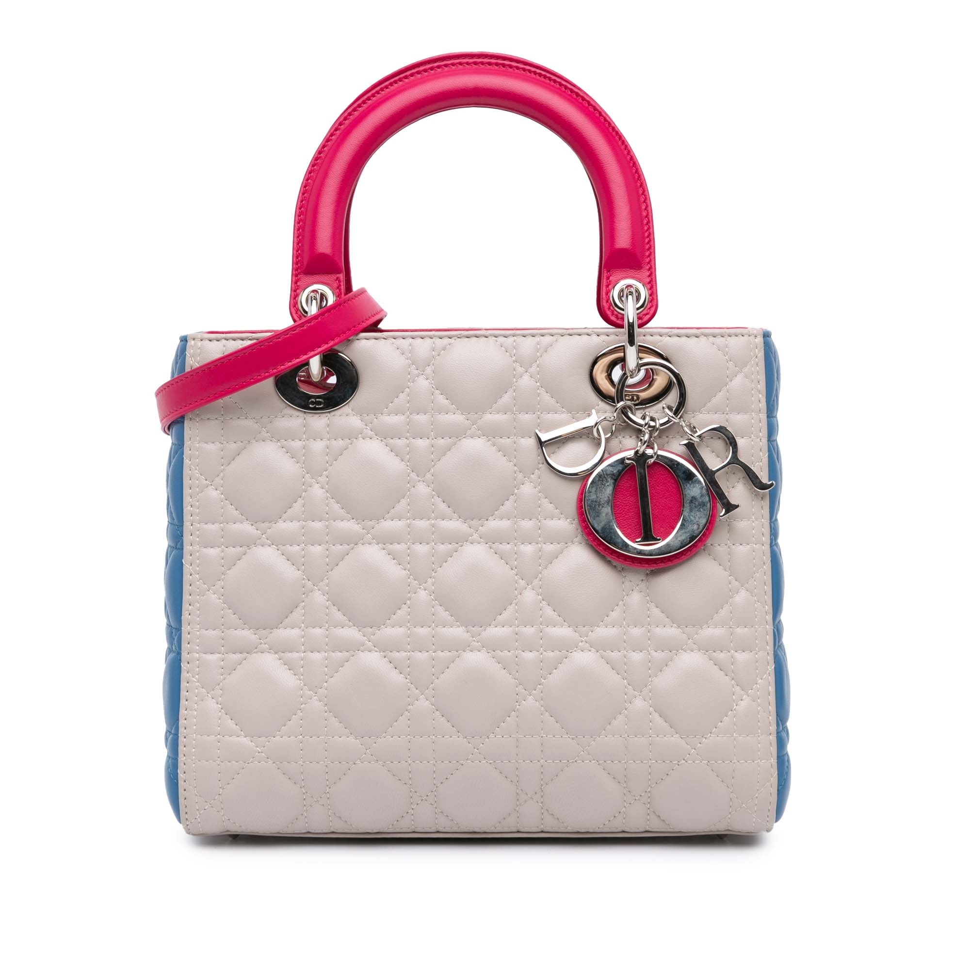 Dior Medium Tricolor Lambskin Cannage Lady Dior - image 1