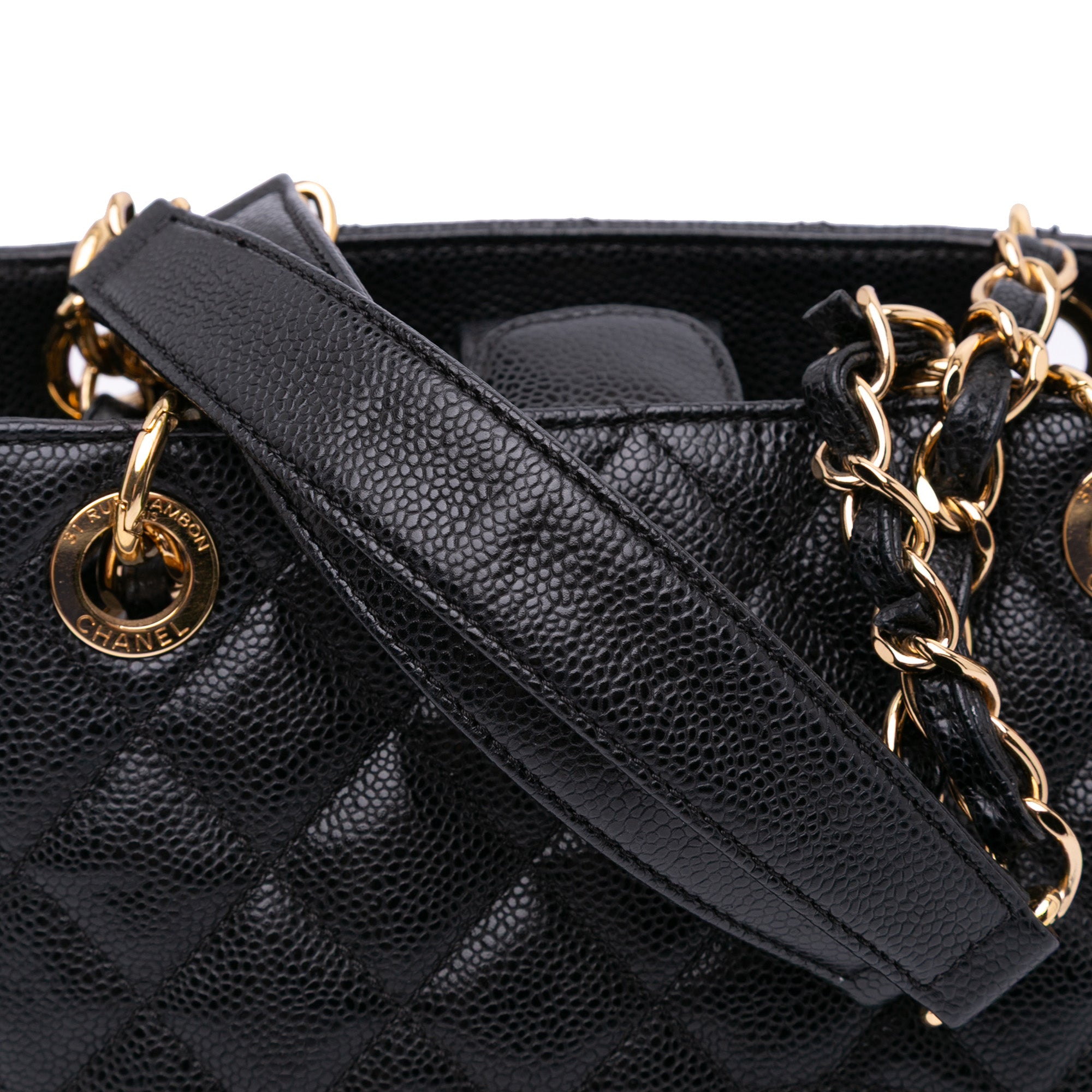 Chanel Caviar Petite Shopping Tote - image 7