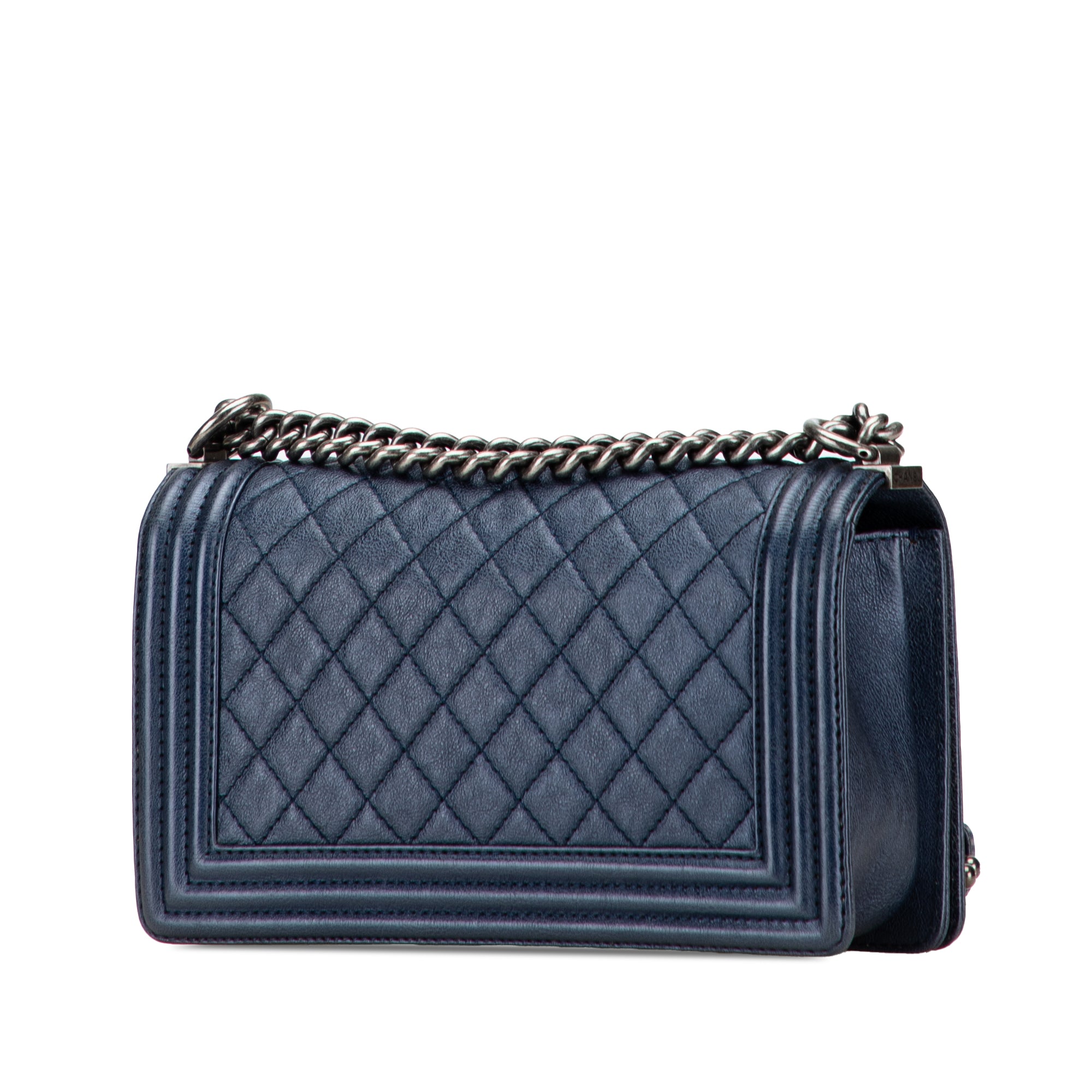 Chanel Old Medium Quilted Lambskin Boy Flap - image 2
