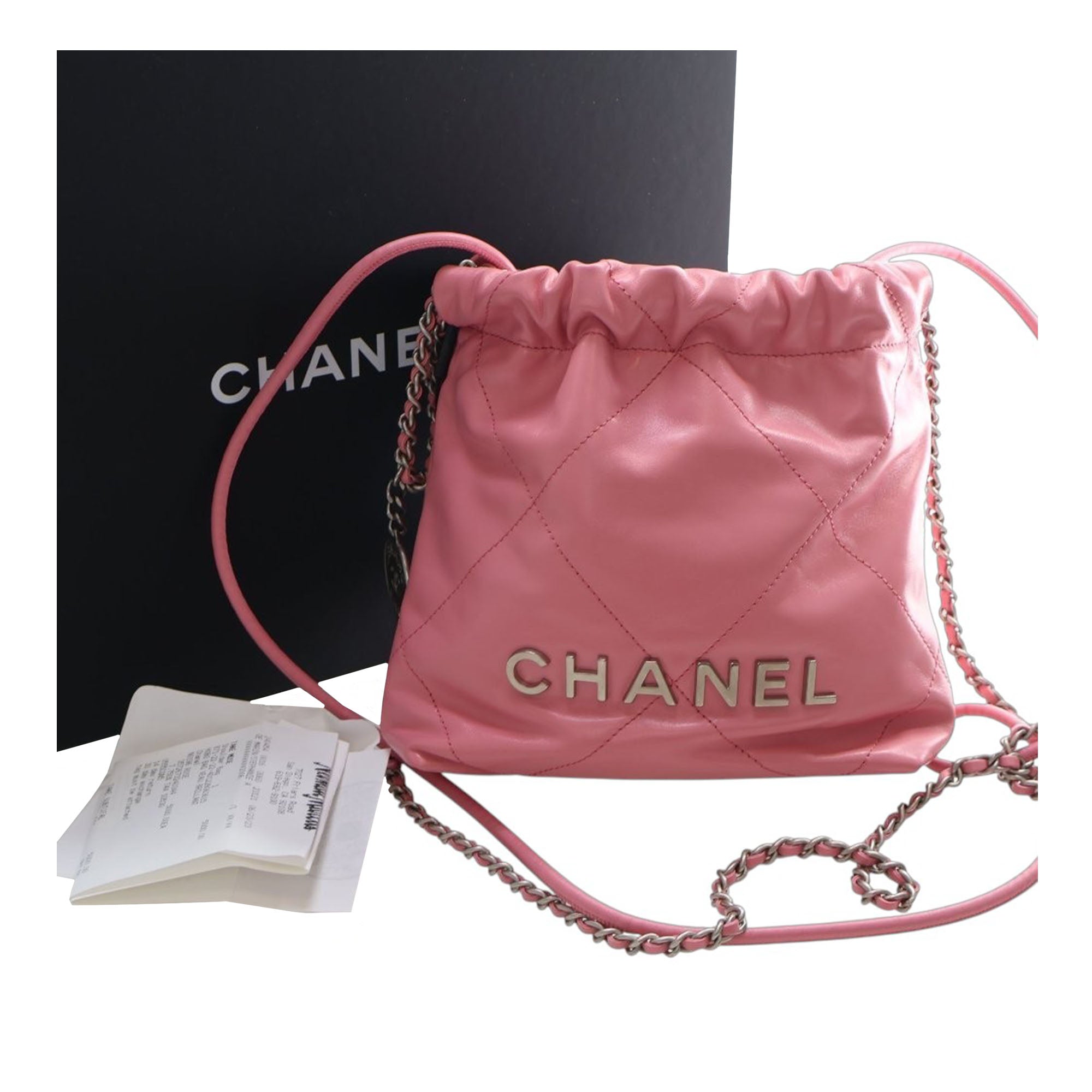 Chanel Mini Shiny Calfskin 22 Handbag - image 13