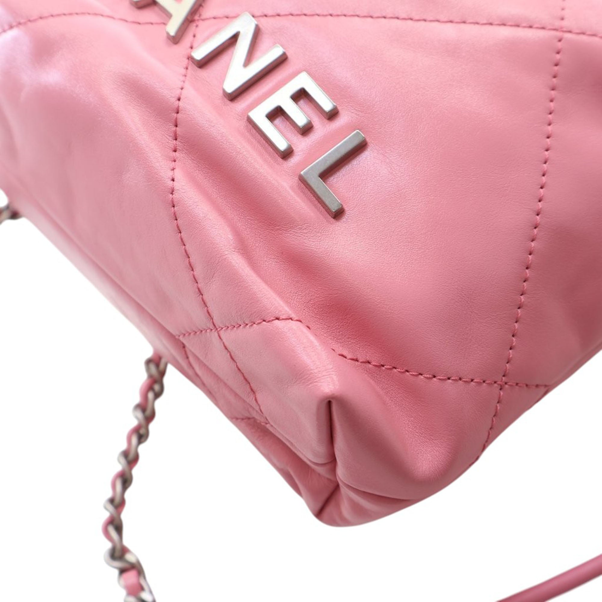 Chanel Mini Shiny Calfskin 22 Handbag - image 5