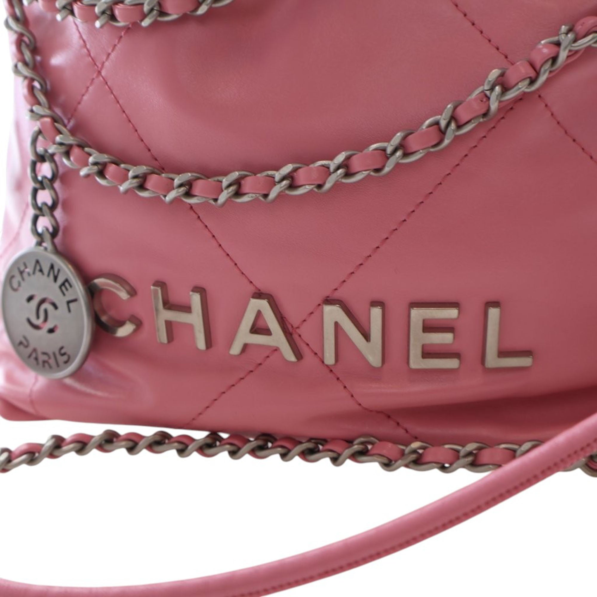 Chanel Mini Shiny Calfskin 22 Handbag - image 7