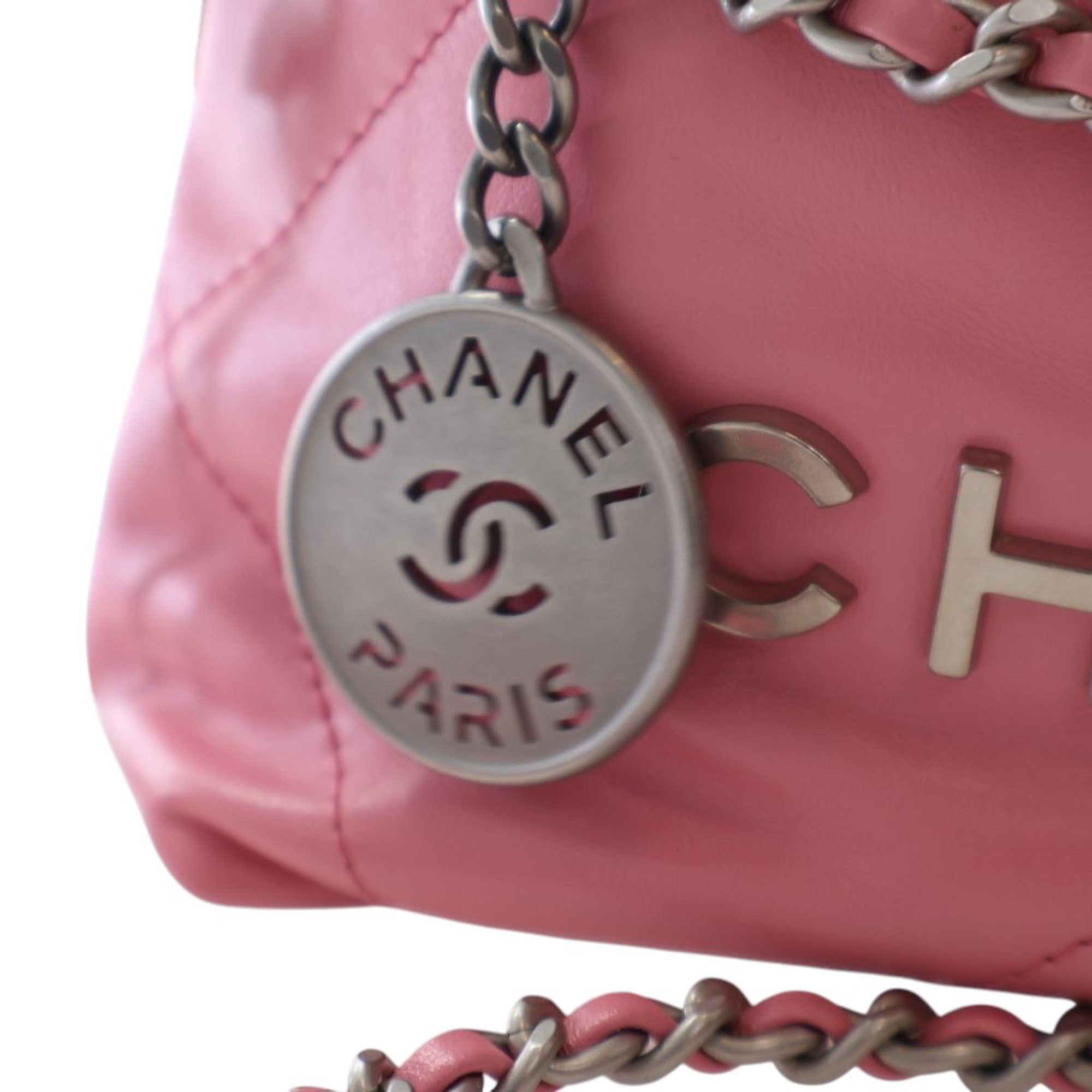 Chanel Mini Shiny Calfskin 22 Handbag - image 8