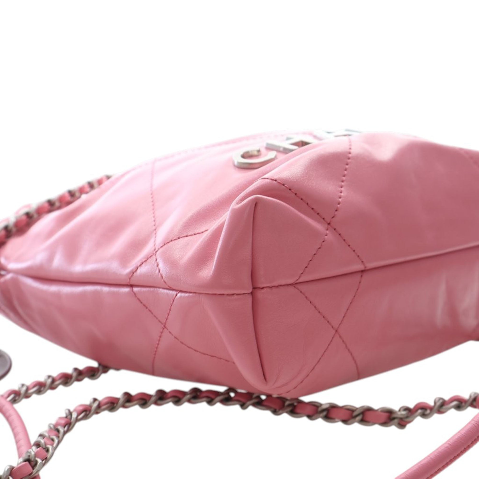 Chanel Mini Shiny Calfskin 22 Handbag - image 9