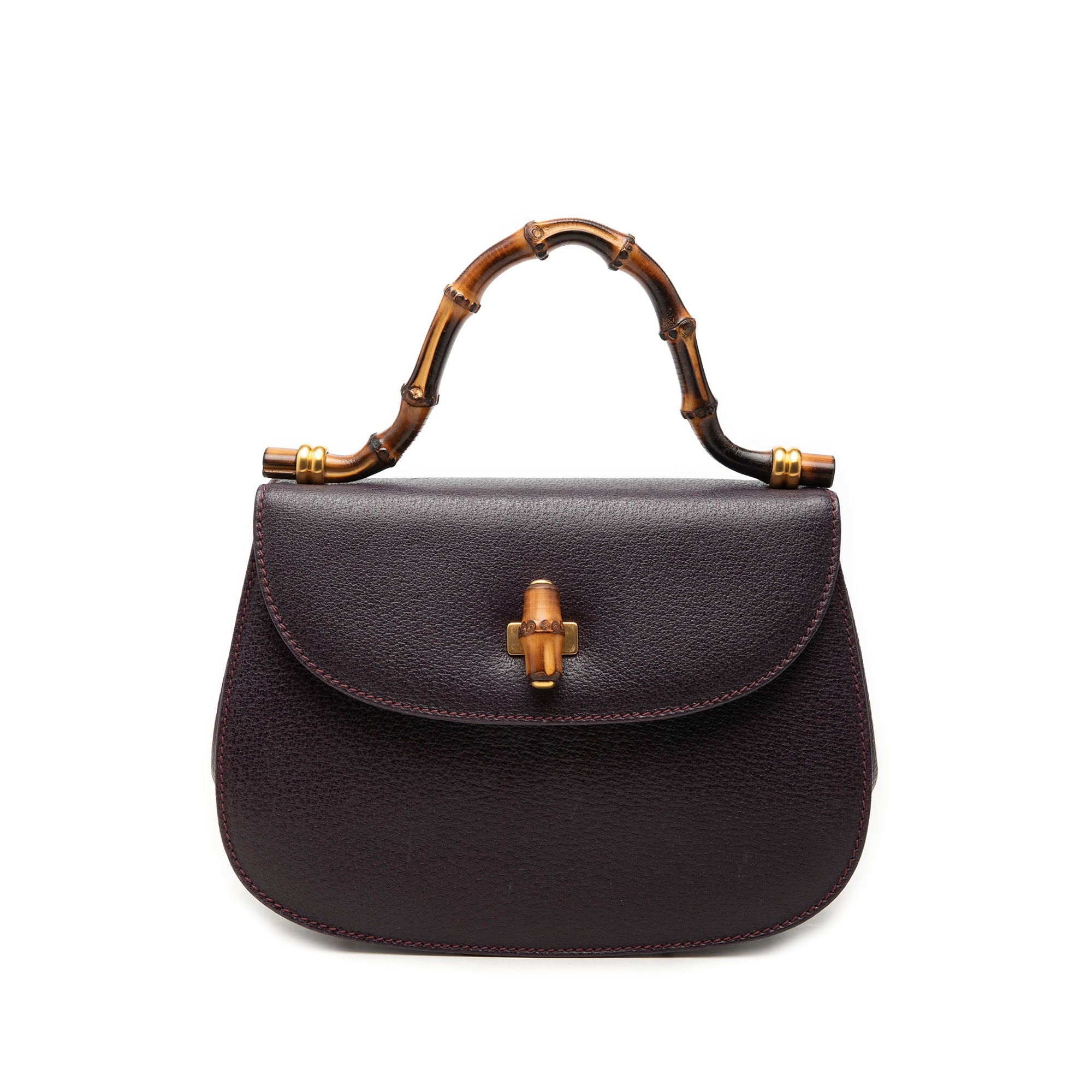 Gucci Small Calfskin Bamboo Top Handle Flap - image 1