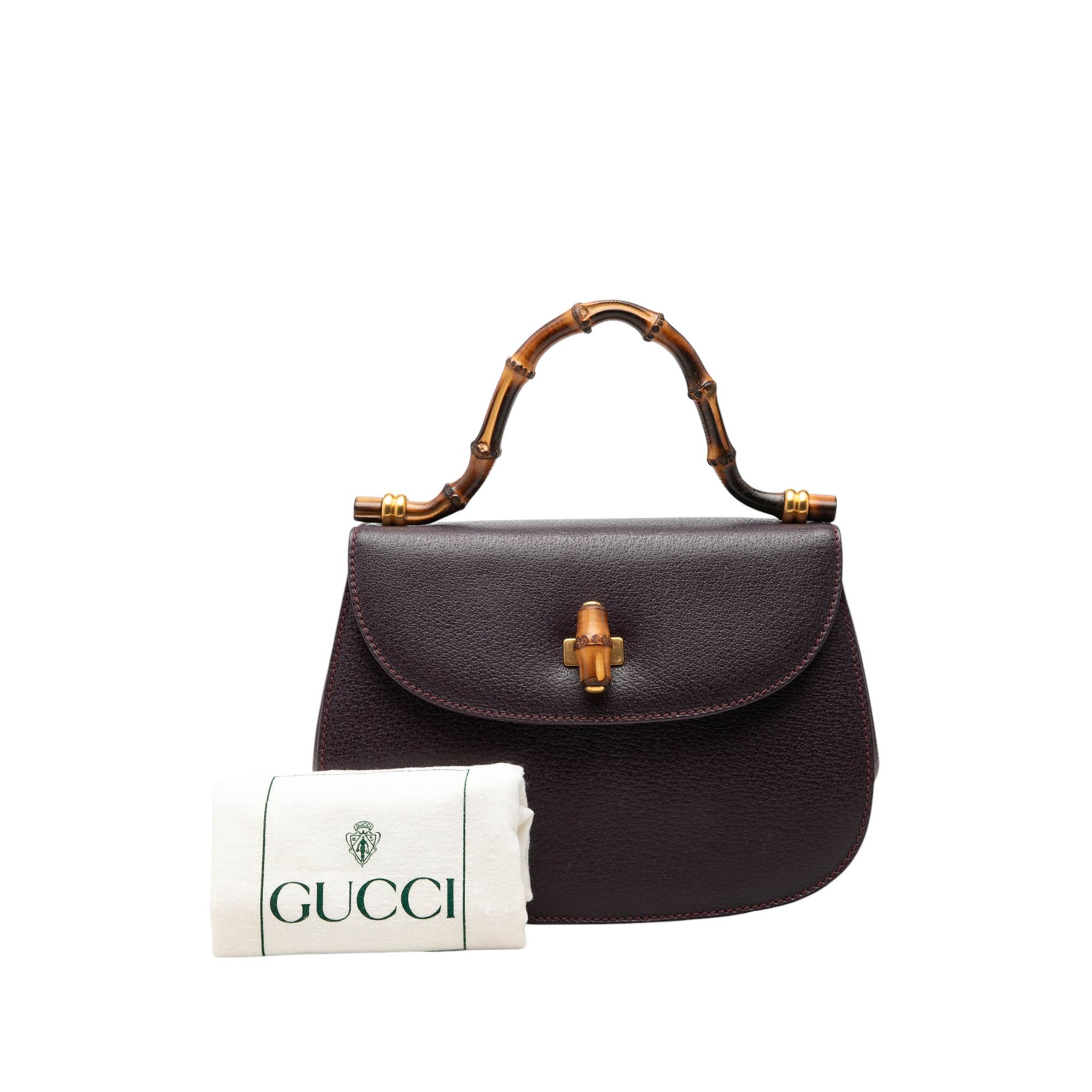 Gucci Small Calfskin Bamboo Top Handle Flap - image 7