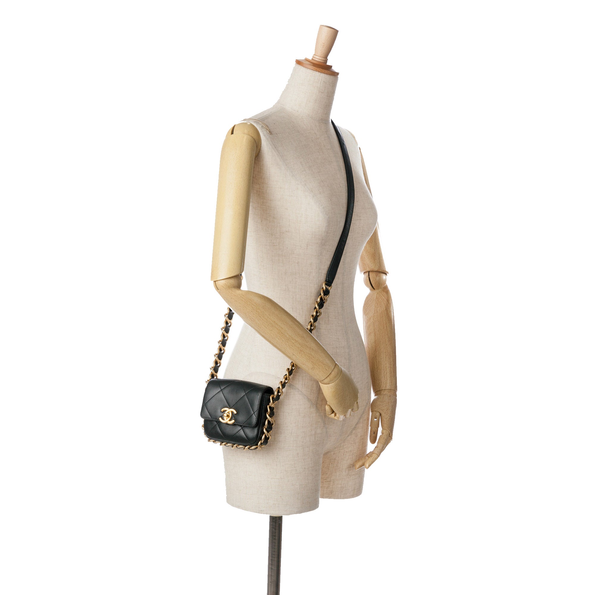 Chanel Mini Quilted Calfskin Framing Chain Flap - image 8