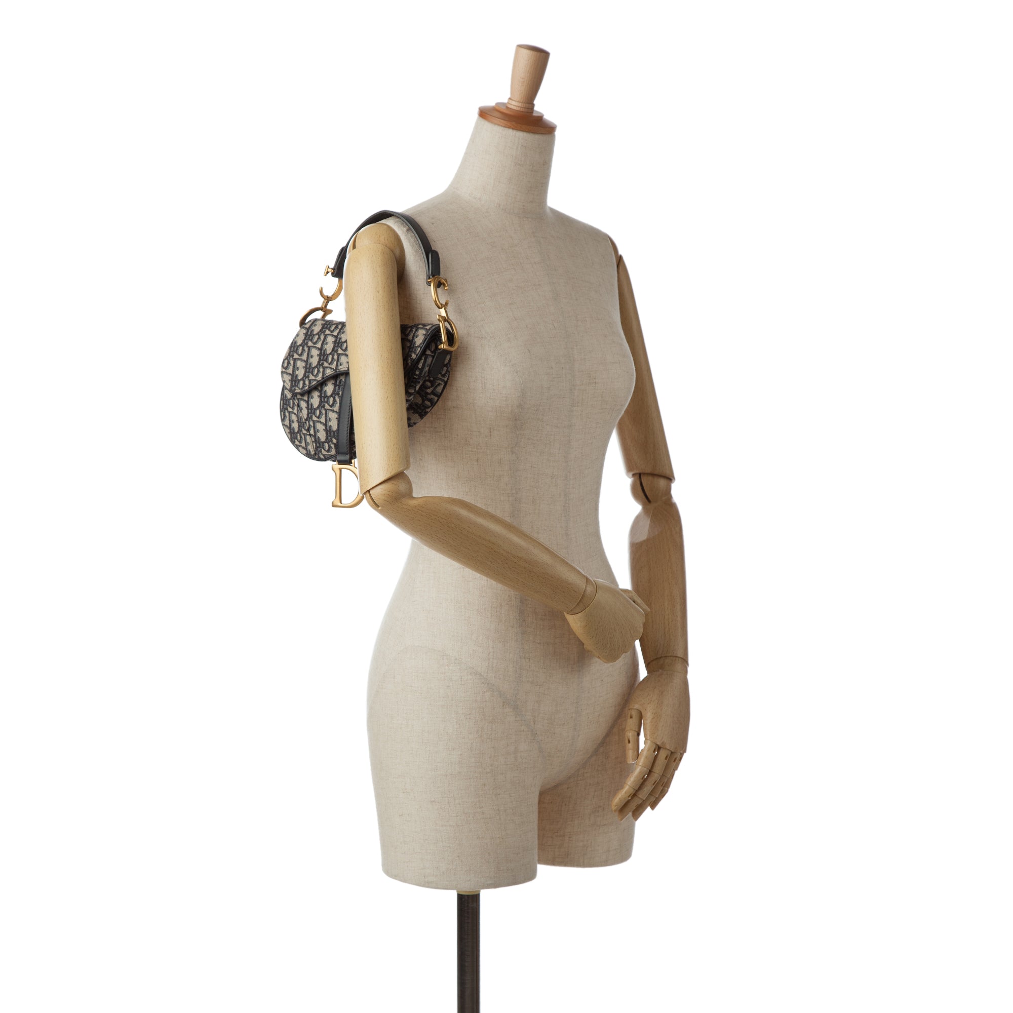 Dior Mini Oblique Canvas Saddle Bag - image 9