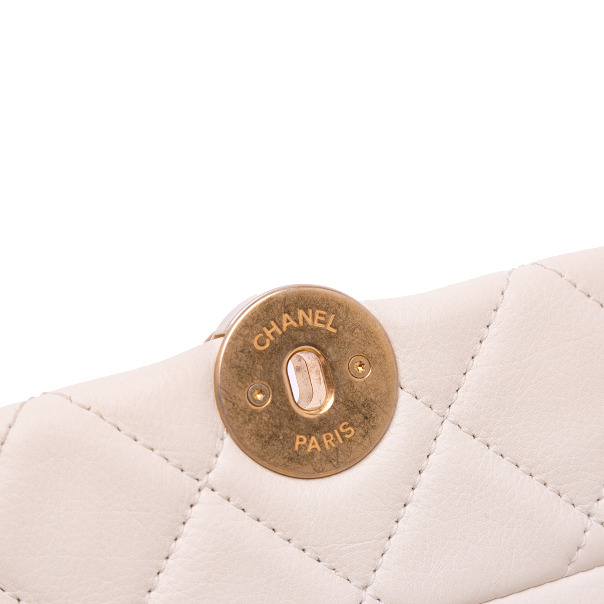 Chanel Small Quilted Calfskin Pearl CC Accordion Flap - image 10