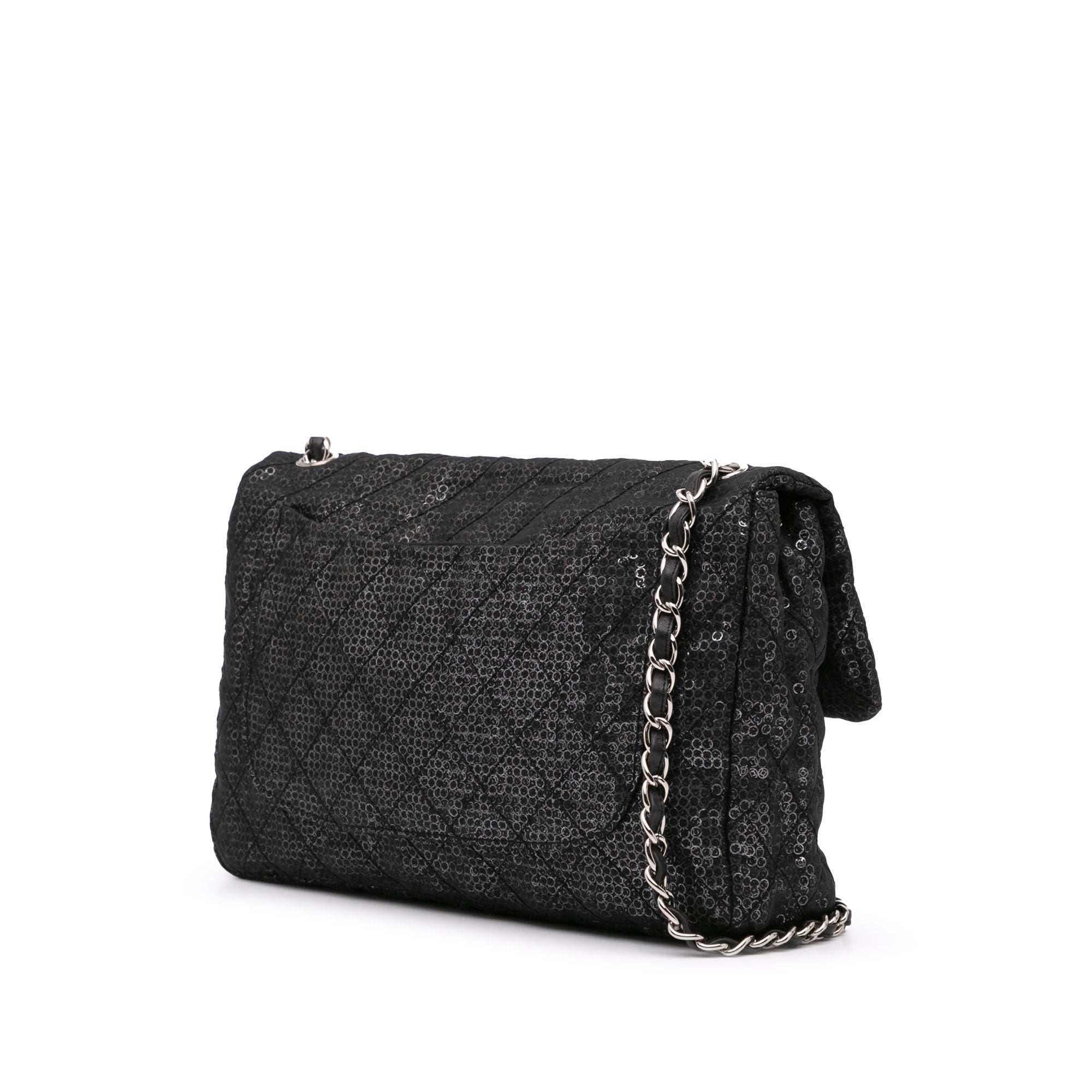 Chanel Maxi Hidden Sequins Mesh Single Flap - image 2