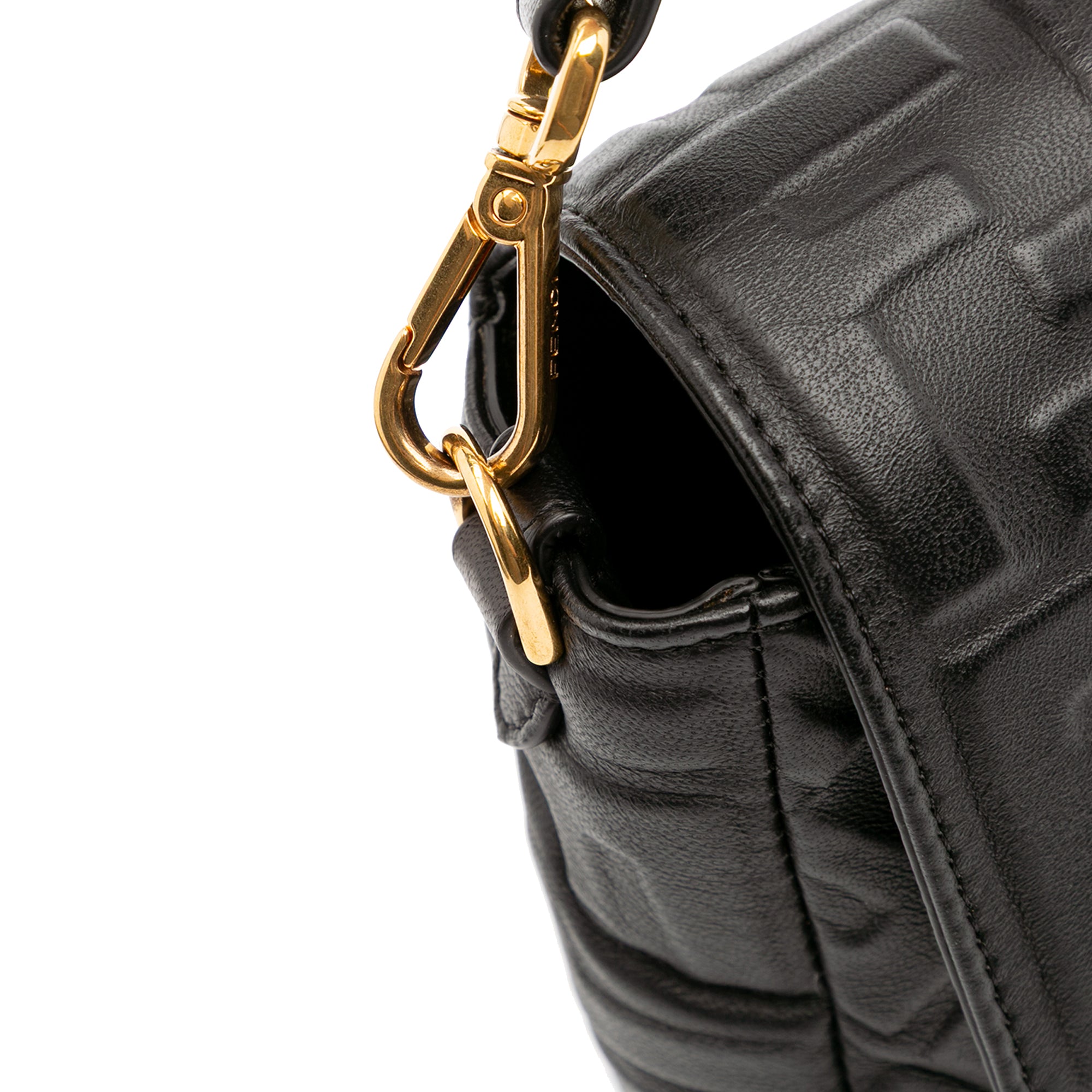 Fendi Zucca Embossed Leather Baguette Satchel - image 10