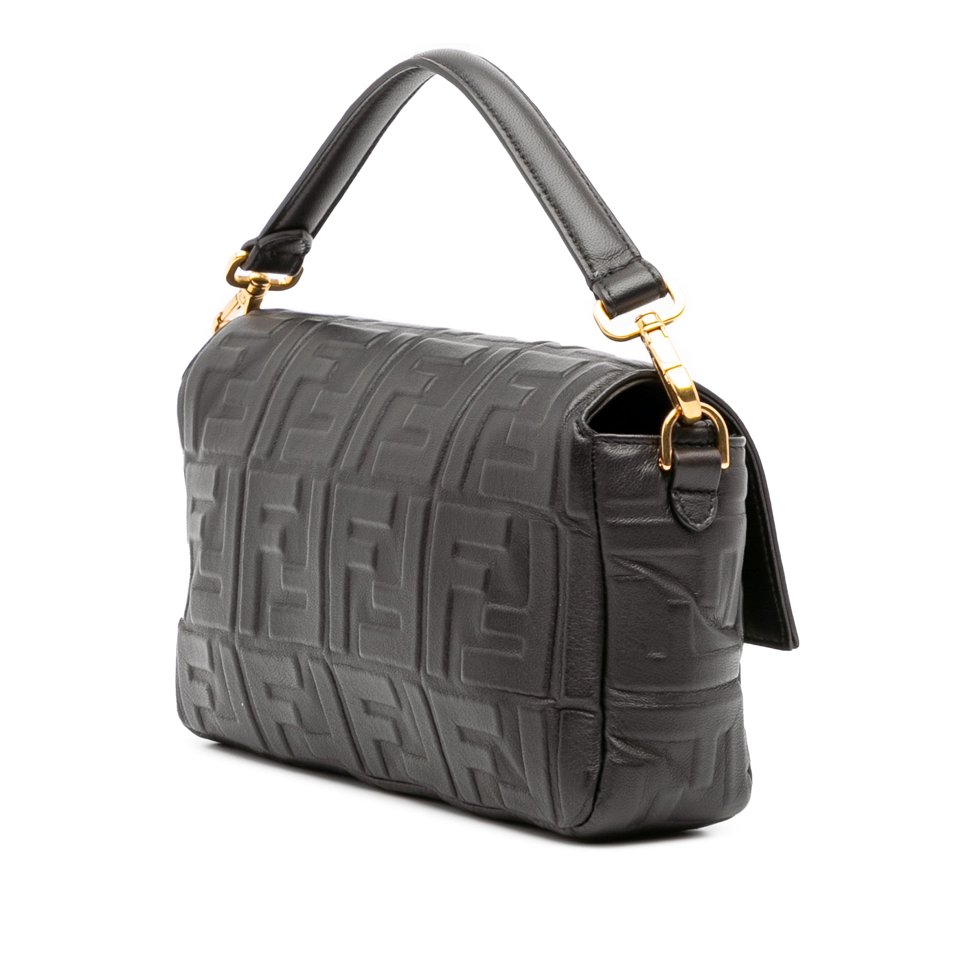 Fendi Zucca Embossed Leather Baguette Satchel - image 2