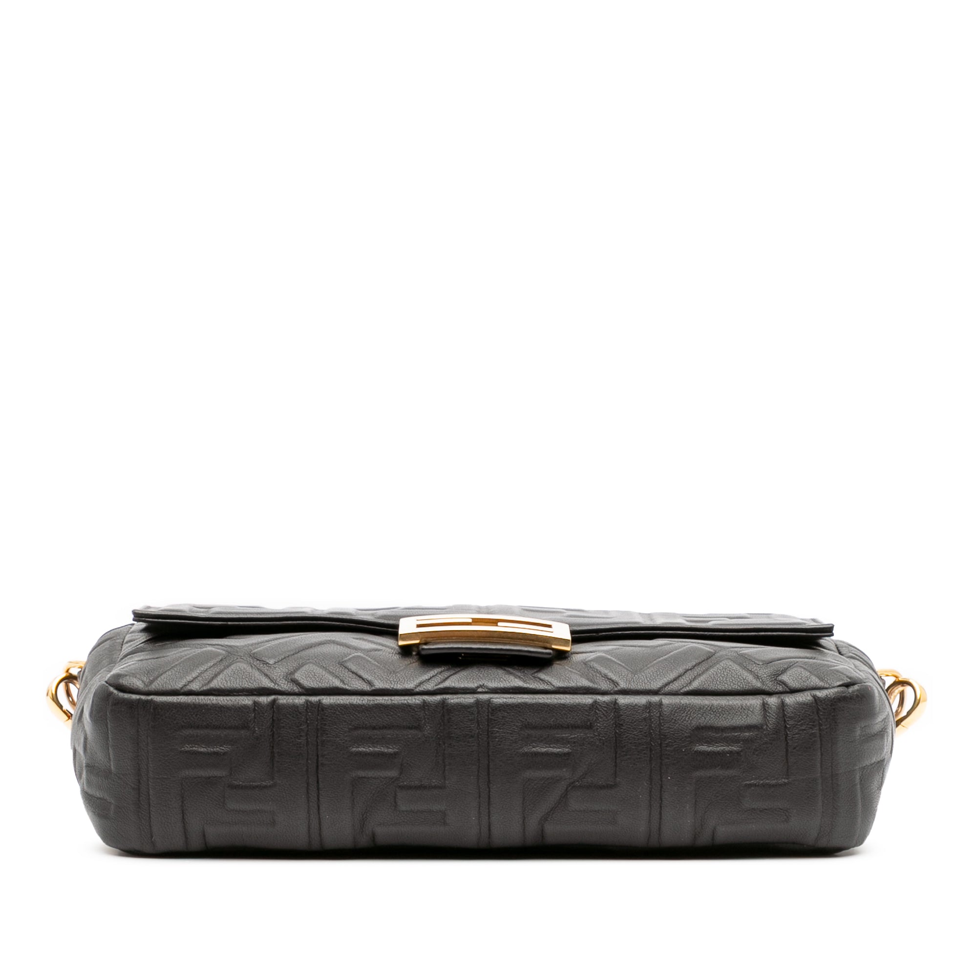 Fendi Zucca Embossed Leather Baguette Satchel - image 3