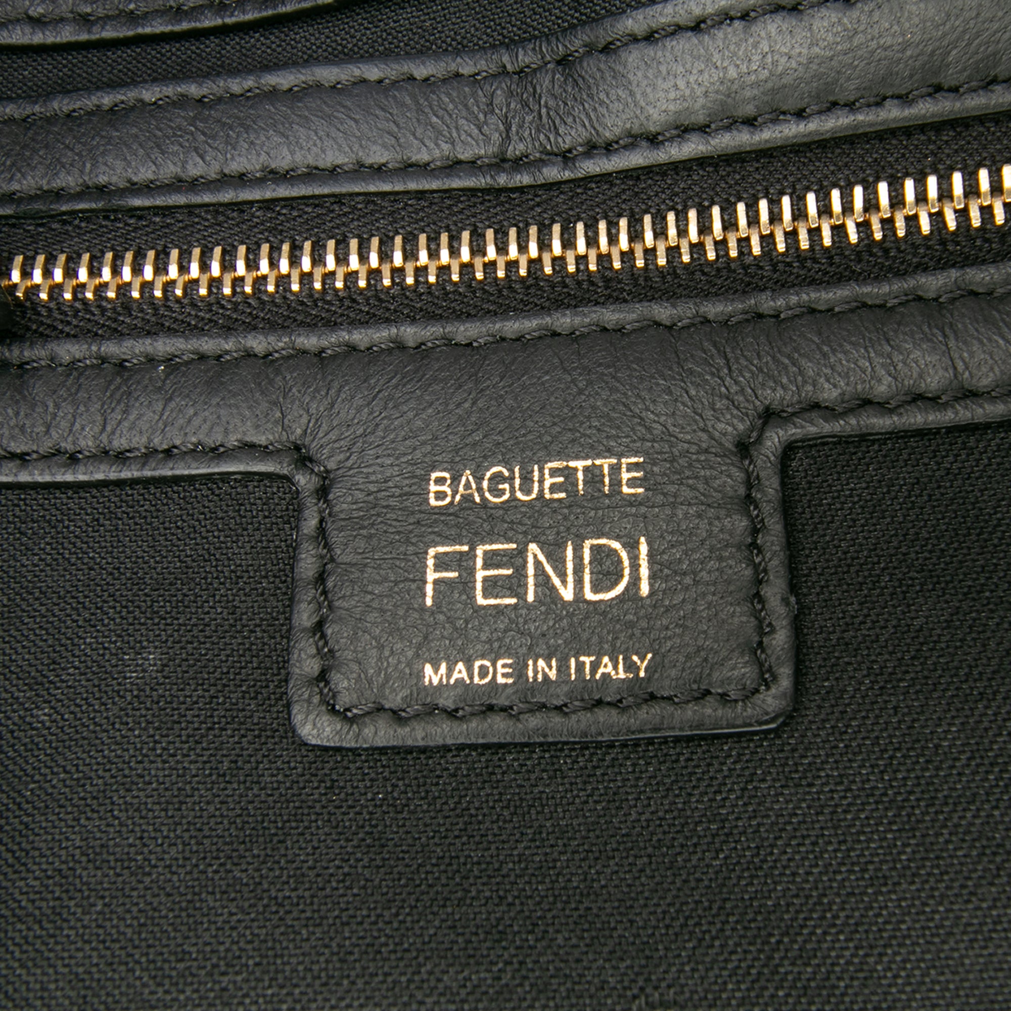 Fendi Zucca Embossed Leather Baguette Satchel - image 5