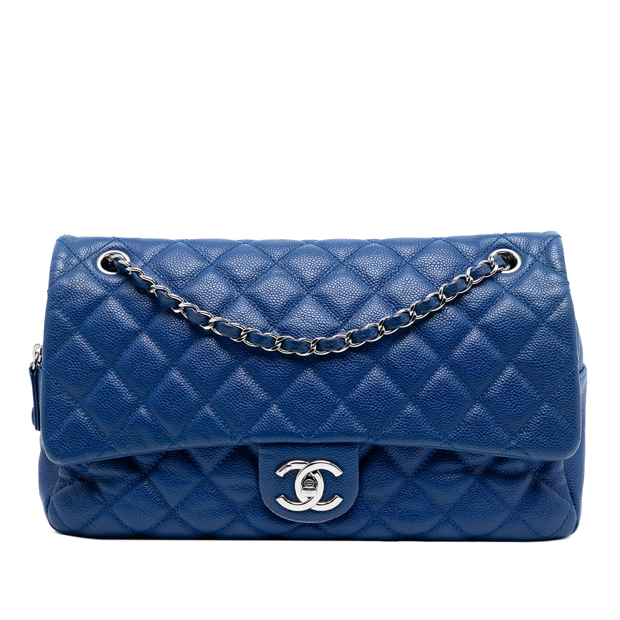 Chanel Jumbo Quilted Caviar Easy Flap - image 1