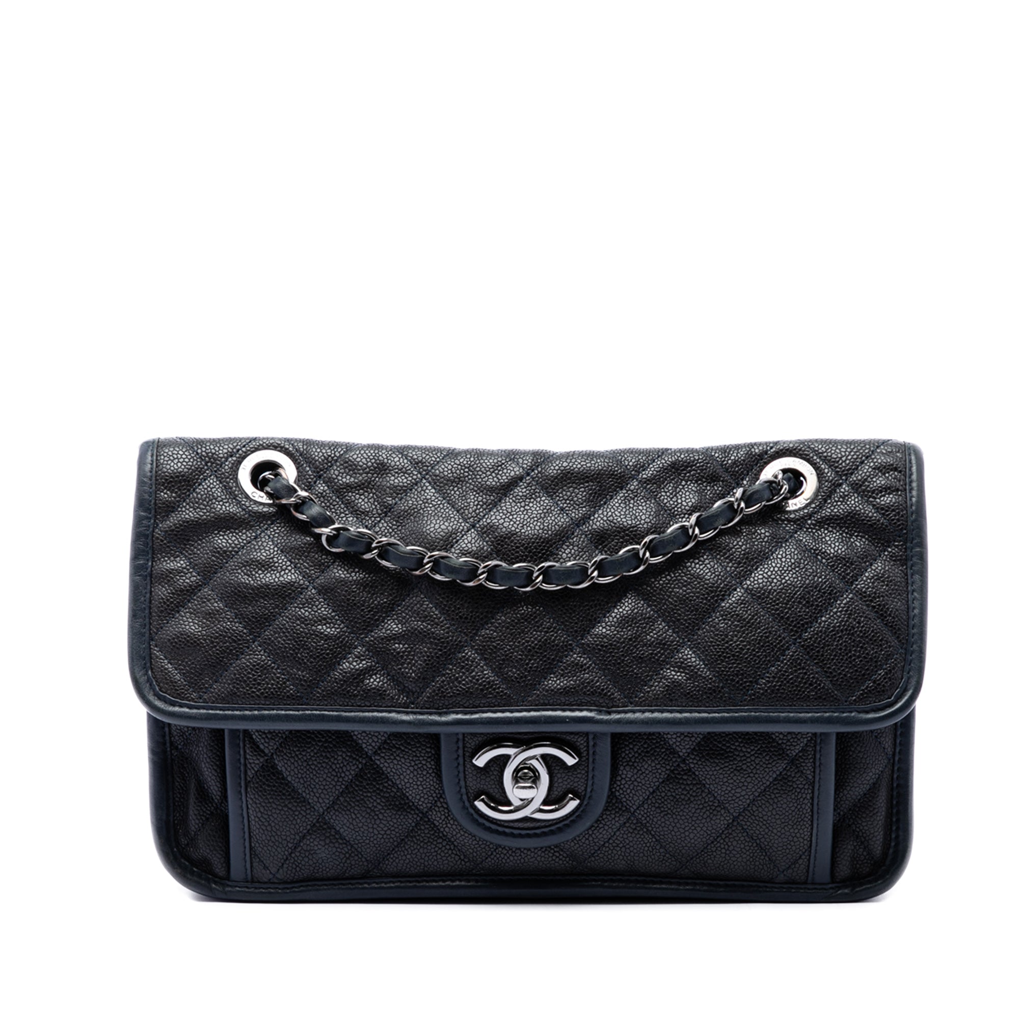 Chanel Medium Quilted Caviar French Riviera Flap - image 1