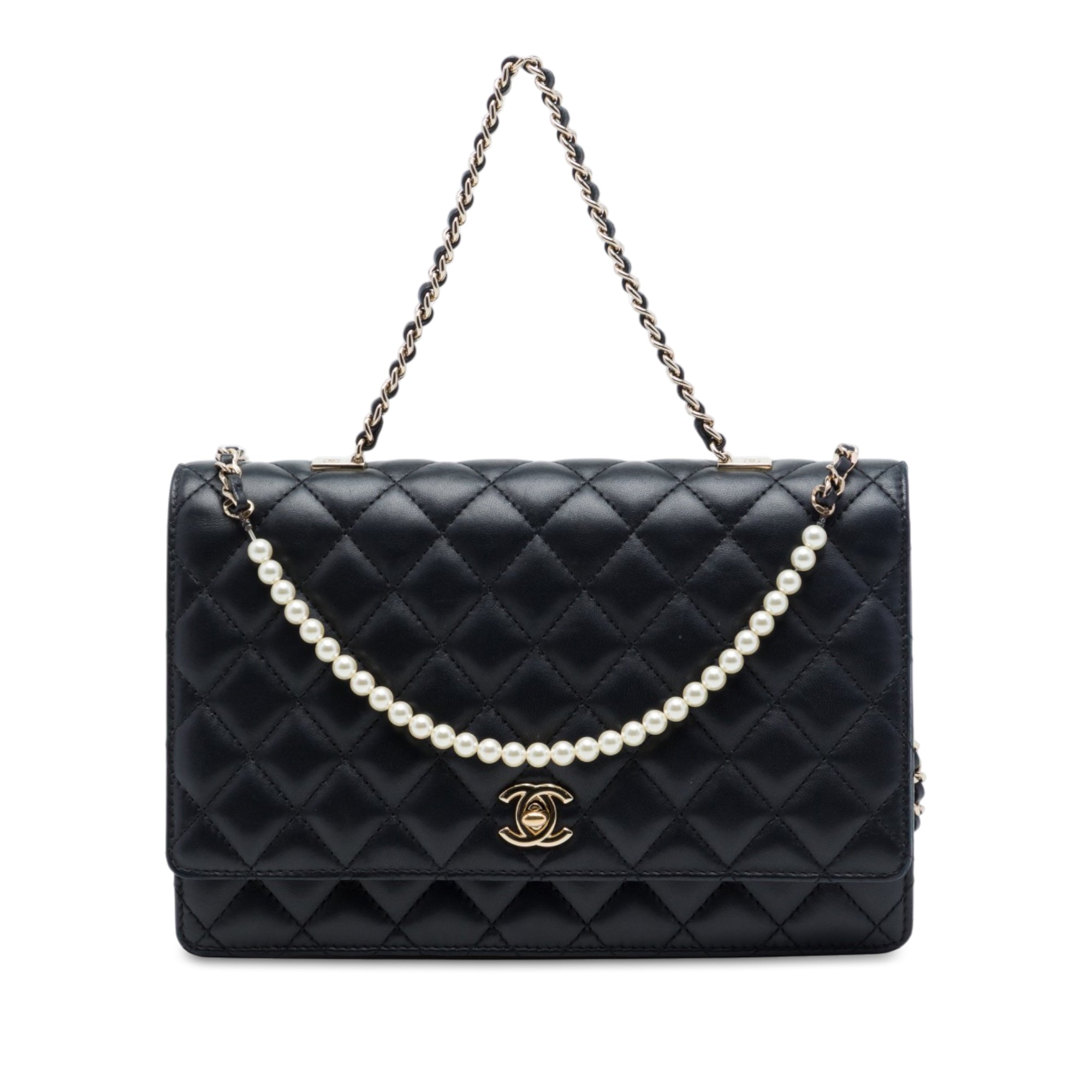 Chanel CC Quilted Lambskin Fantasy Pearl Single Flap - image 1