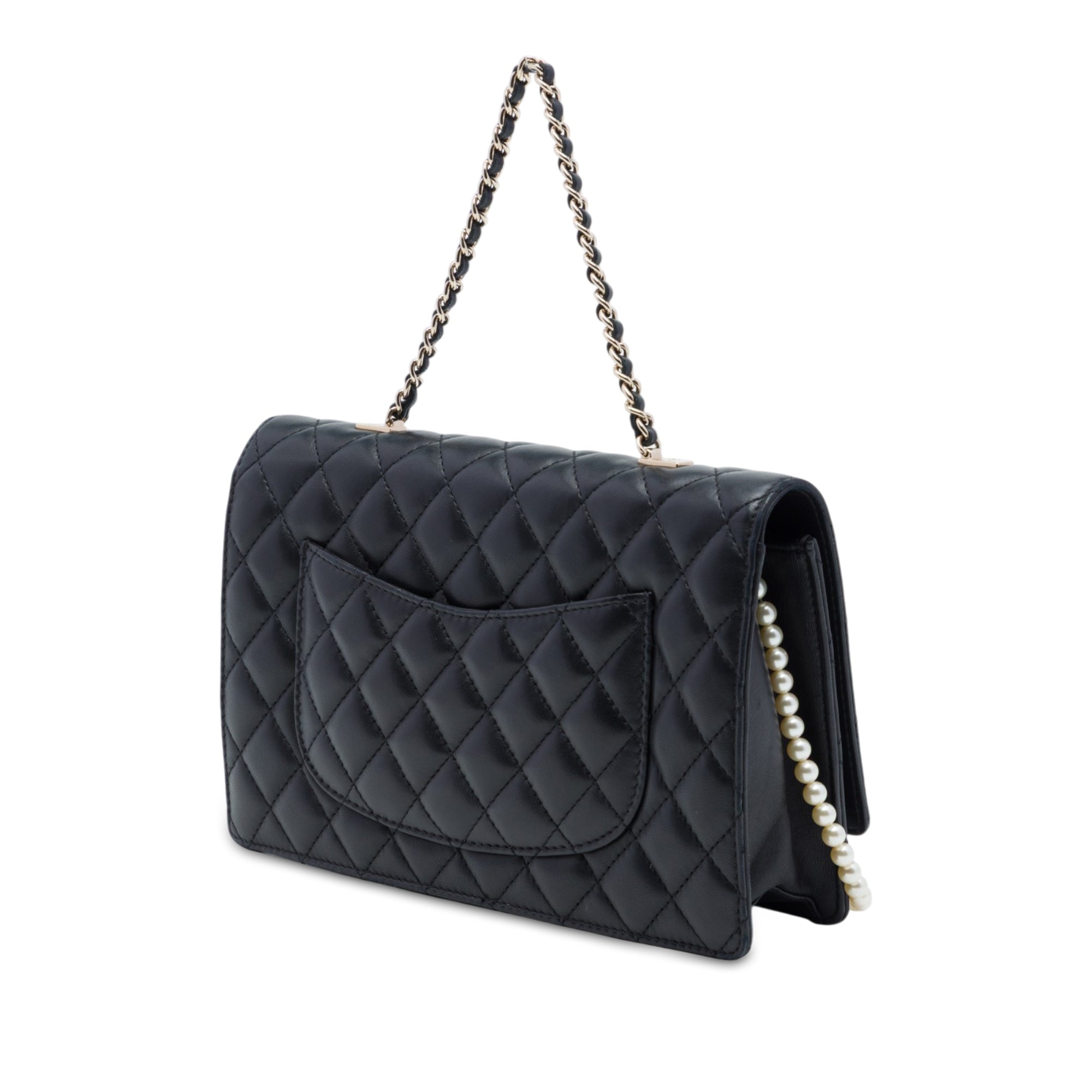 Chanel CC Quilted Lambskin Fantasy Pearl Single Flap - image 2