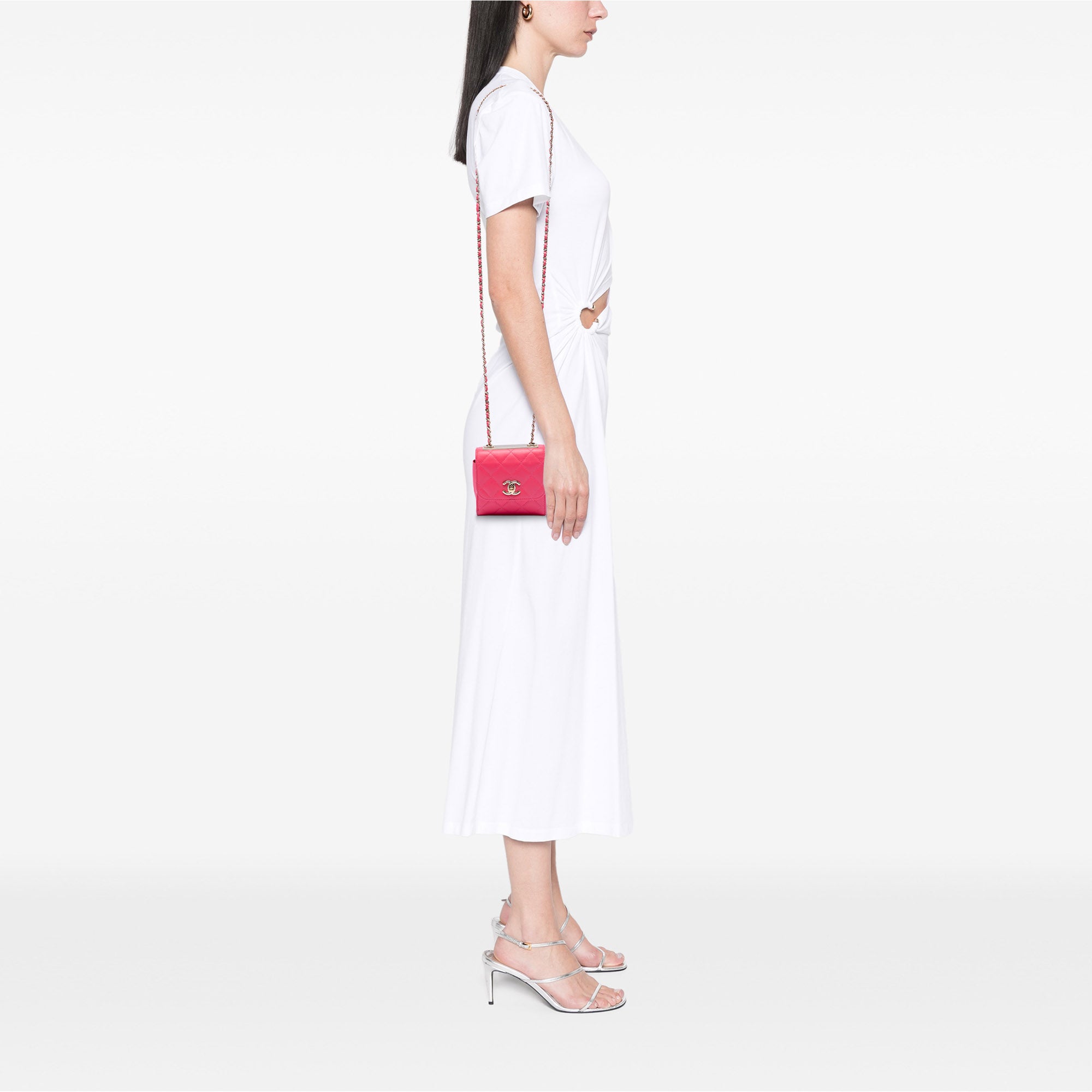 Chanel Mini Quilted Lambskin Trendy CC Clutch With Chain - image 7