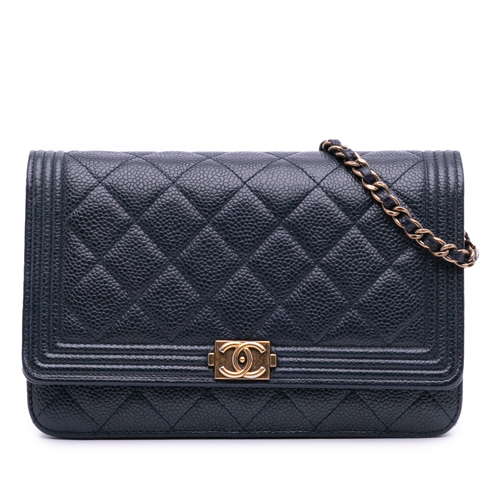 Chanel Quilted Lambskin Boy Wallet On Chain - image 1