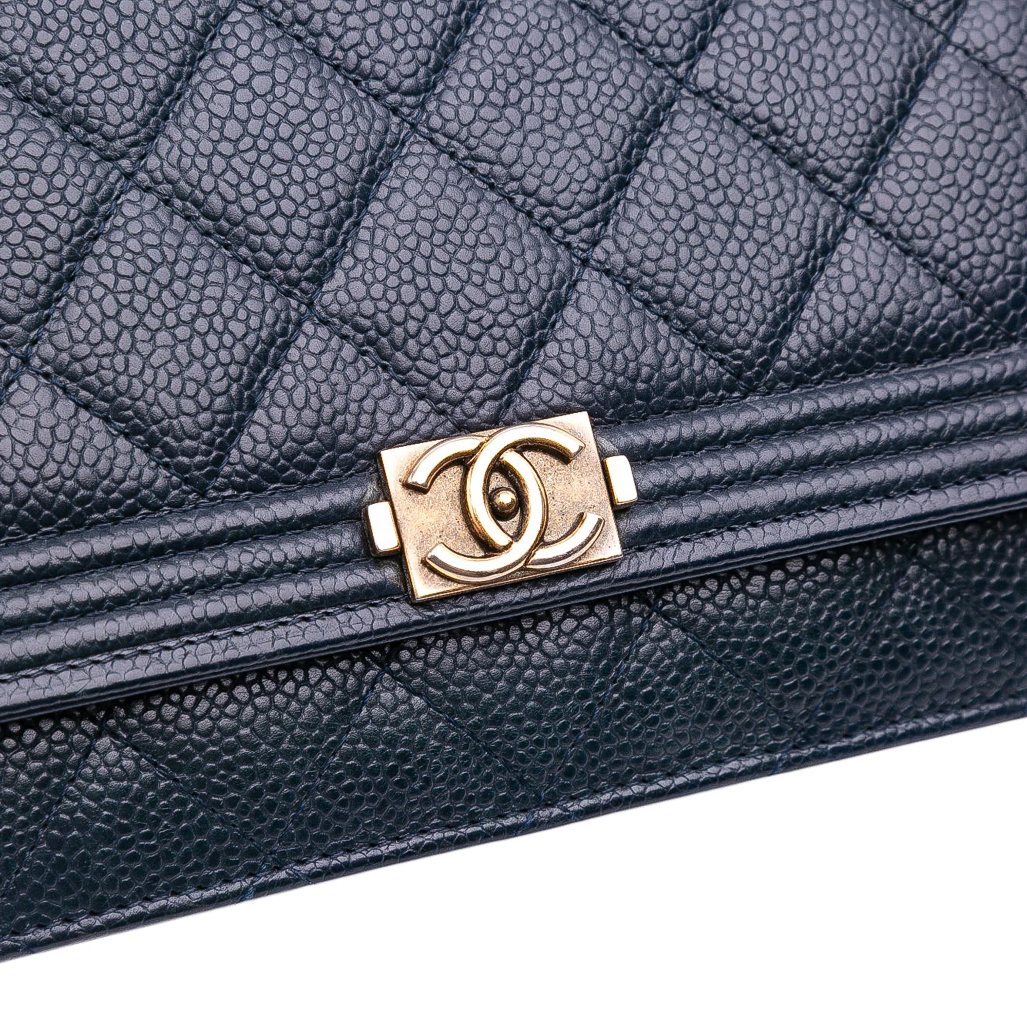 Chanel Quilted Lambskin Boy Wallet On Chain - image 8