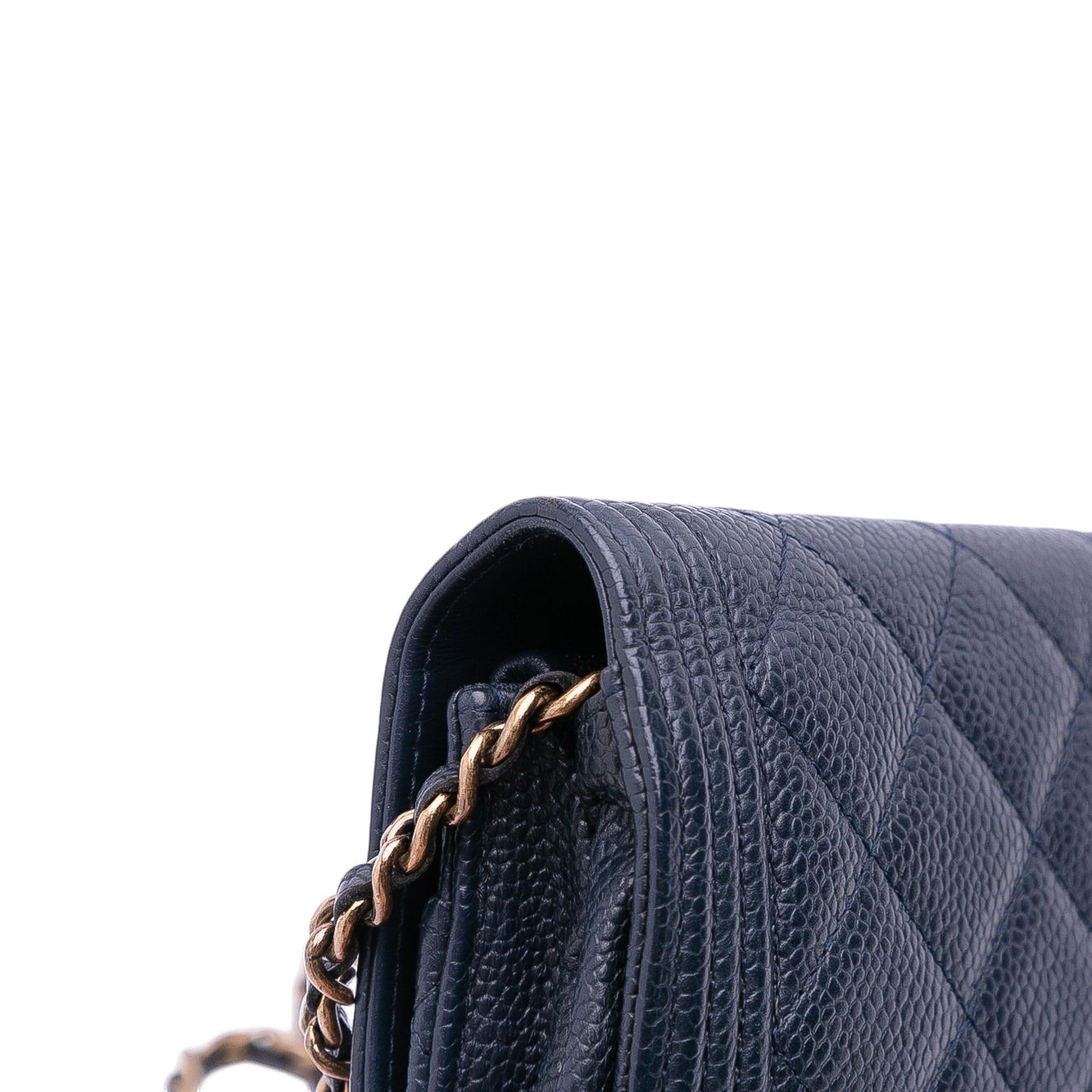 Chanel Quilted Lambskin Boy Wallet On Chain - image 9