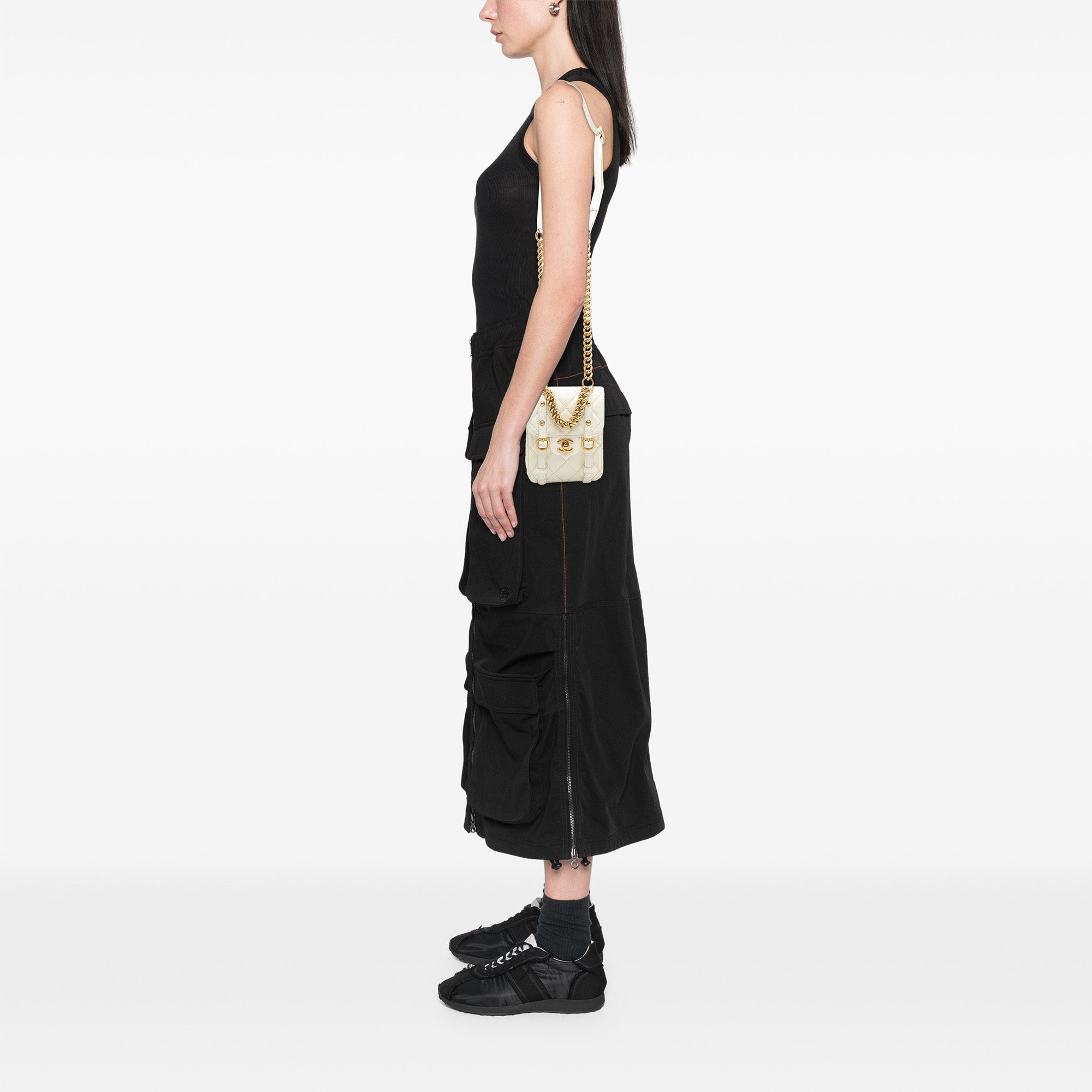 Chanel Mini Aged Calfskin City School Flap - image 8