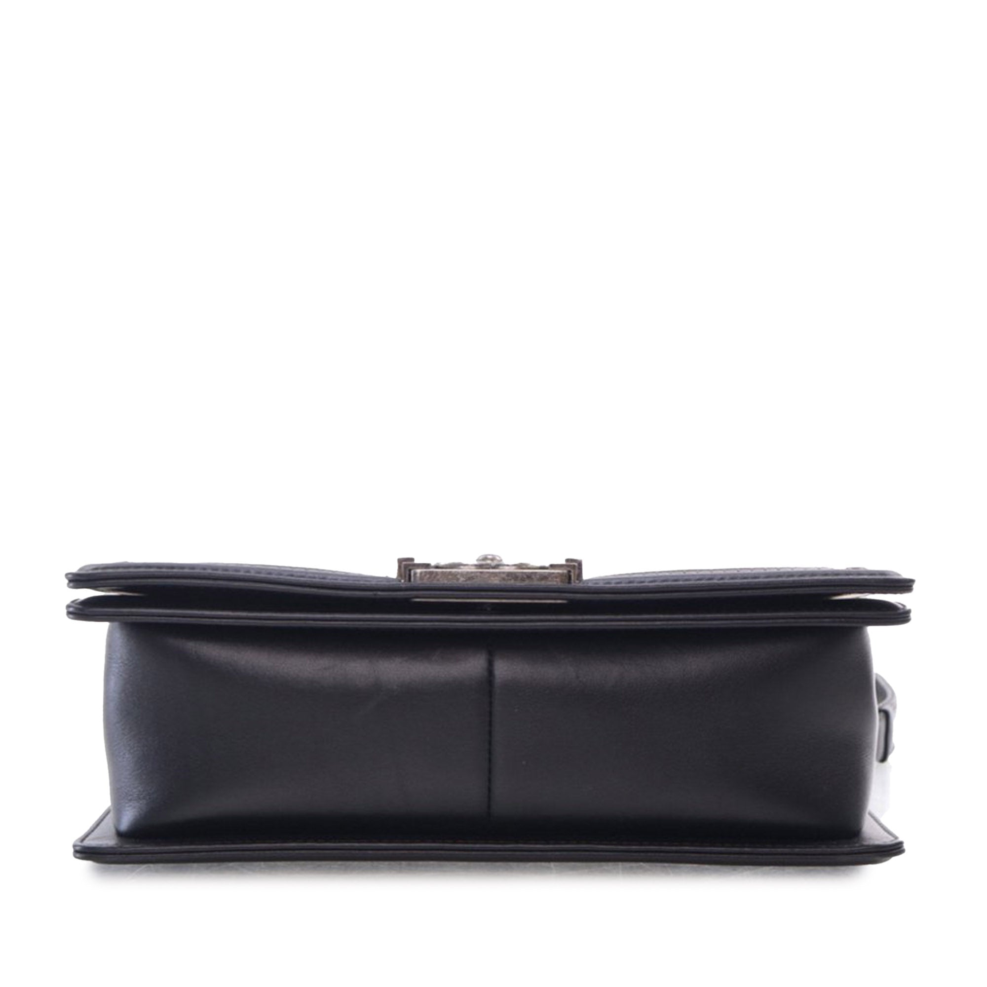 Chanel Old Medium Bicolor Woven Calfskin Boy Flap - image 5