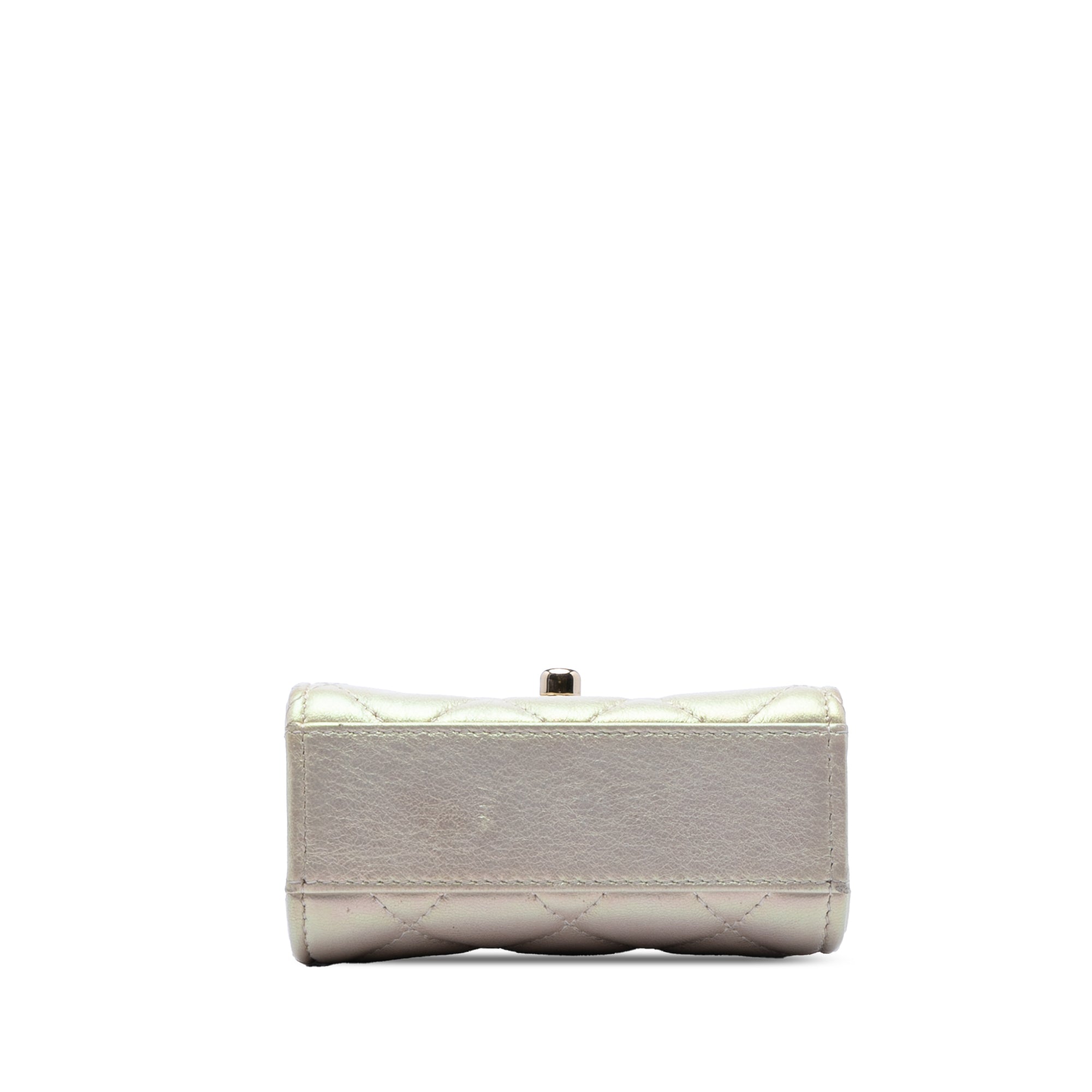 Chanel CC Quilted Iridescent Lambskin Phone Holder with Chain - image 3