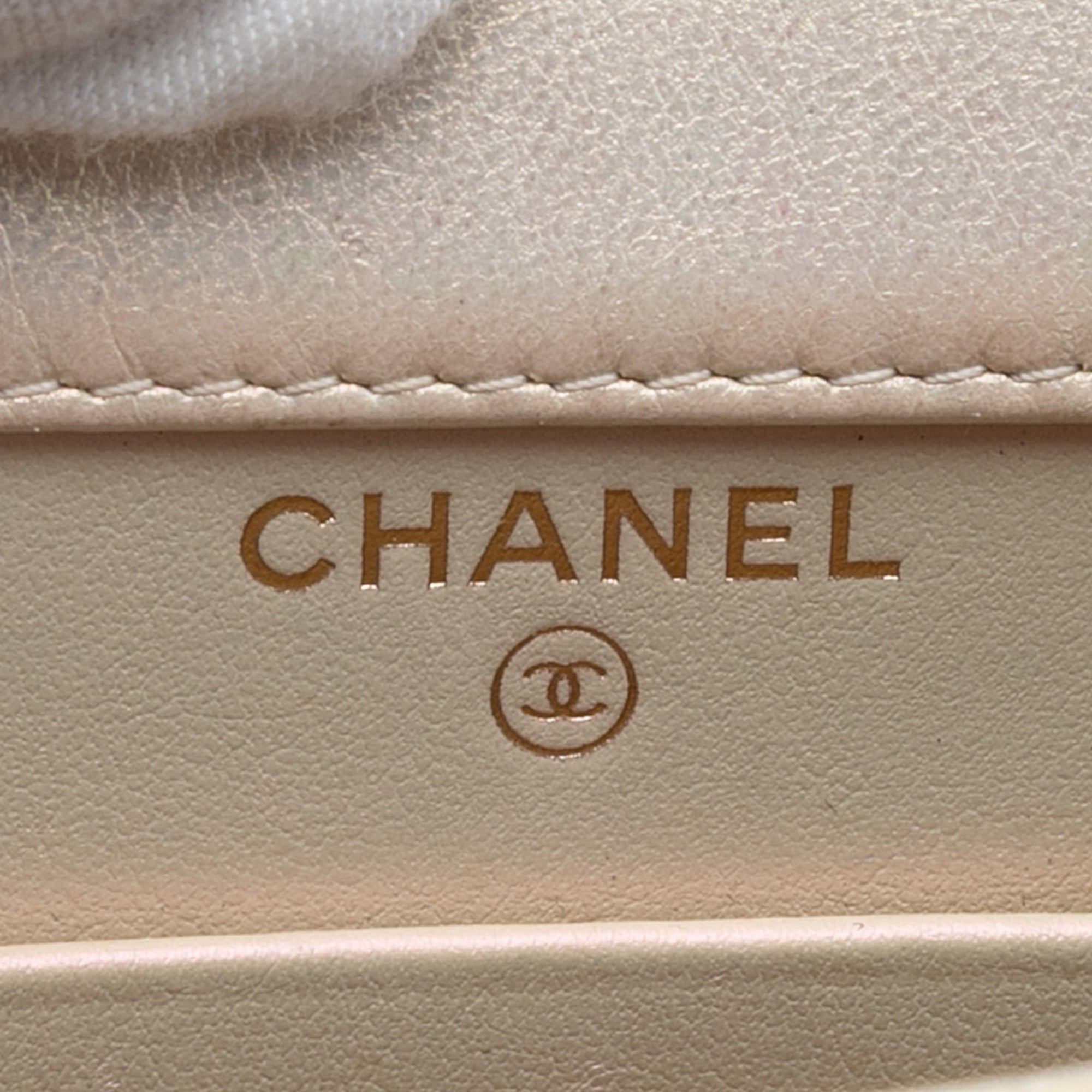 Chanel CC Quilted Iridescent Lambskin Phone Holder with Chain - image 5