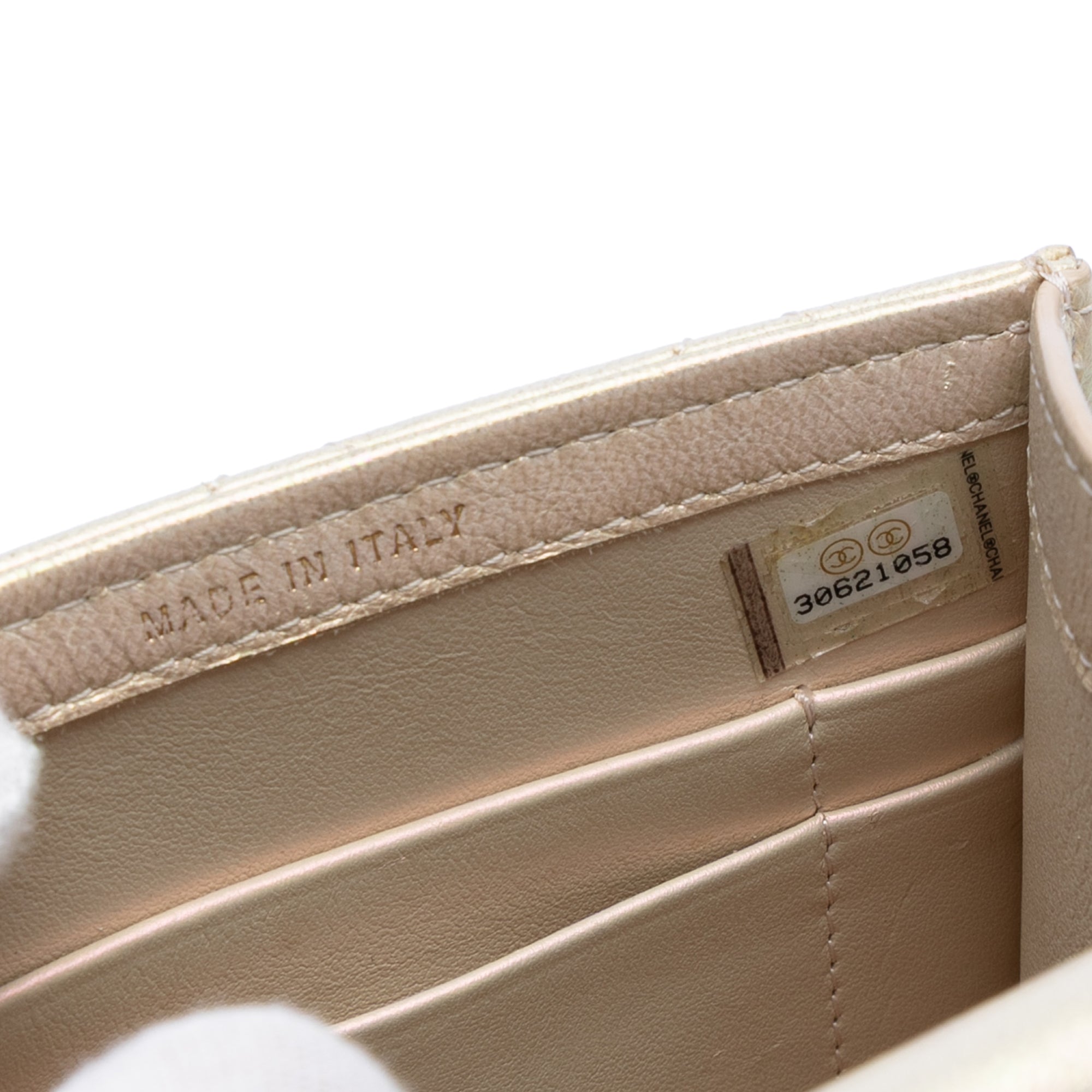 Chanel CC Quilted Iridescent Lambskin Phone Holder with Chain - image 6