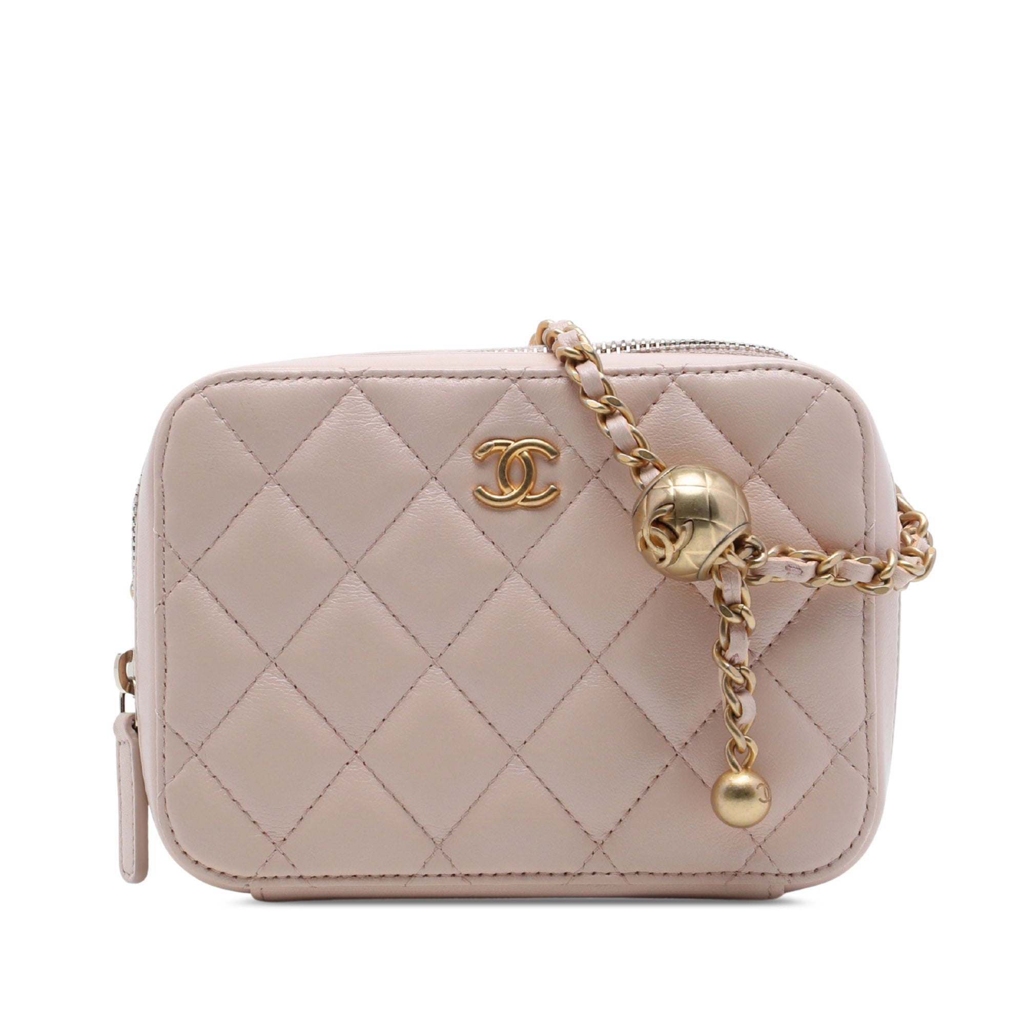 Chanel CC Quilted Lambskin Pearl Crush Camera Bag - image 1